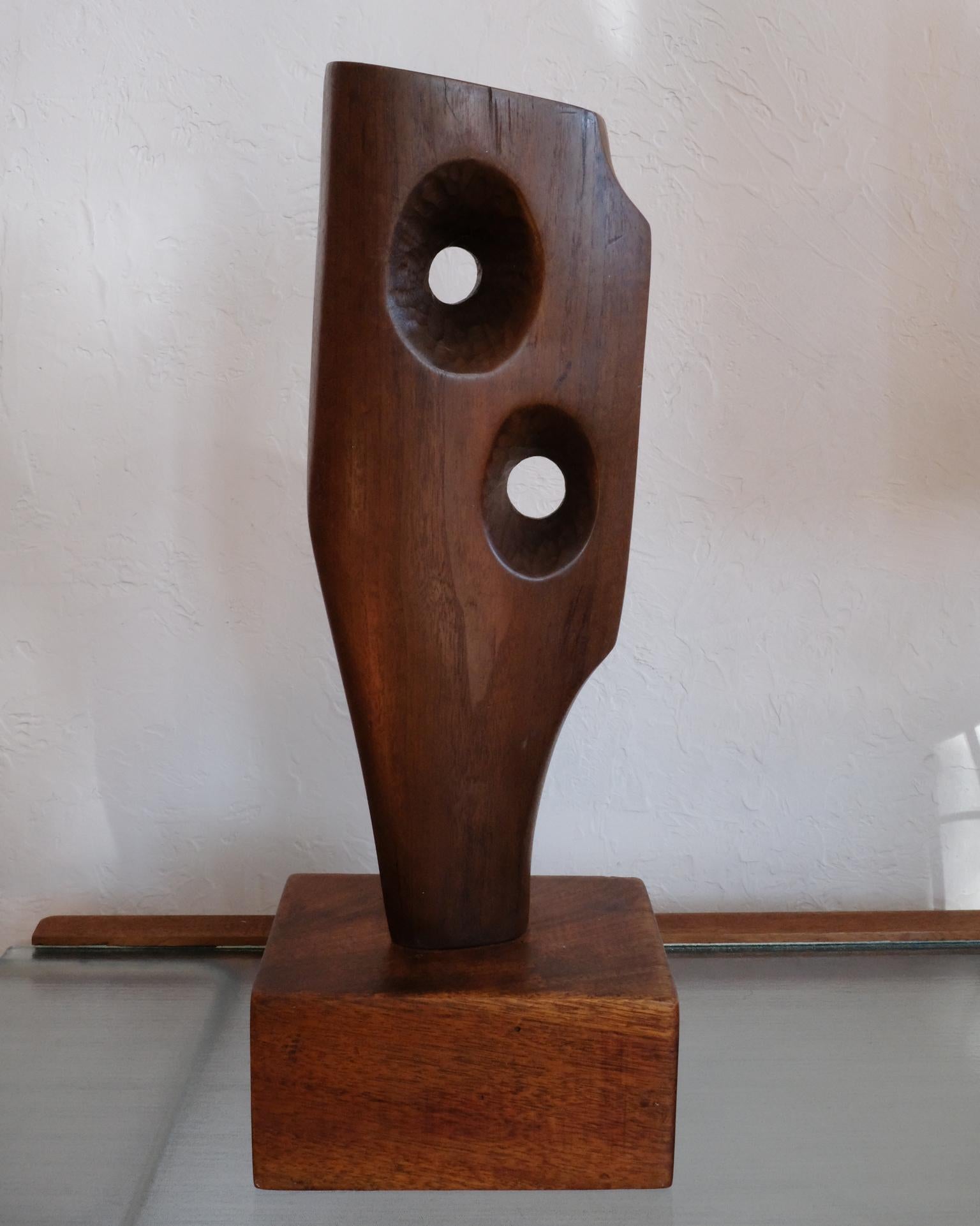 Abstract Wood Sculpture, 1960s In Good Condition For Sale In San Diego, CA