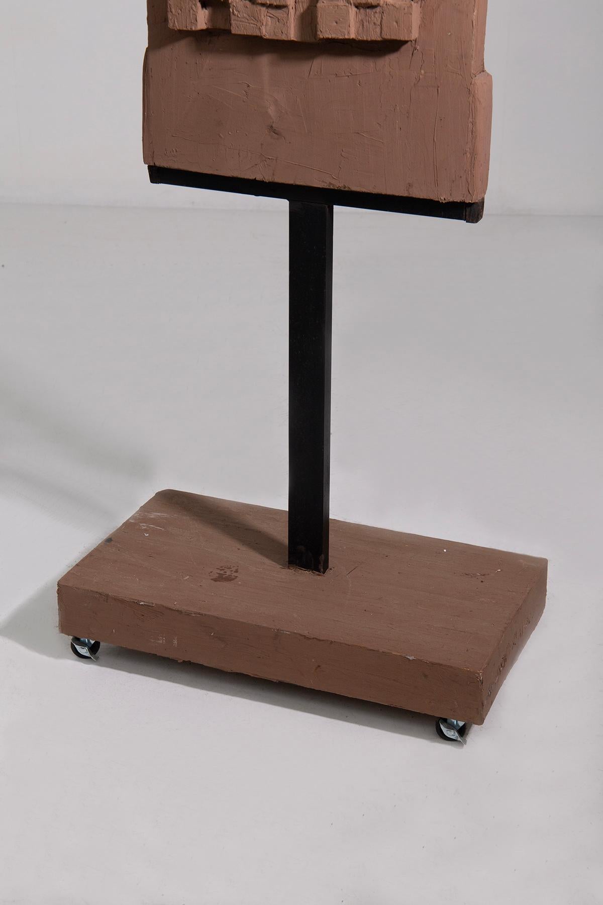 Abstract Wood Sculpture by Aldo Guarnieri In Good Condition For Sale In Milano, IT