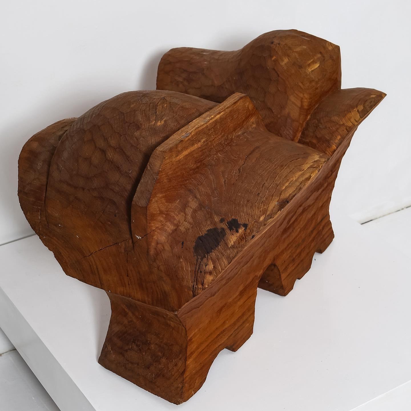 Organic Modern Abstract wood sculpture by Leroy Setziol For Sale