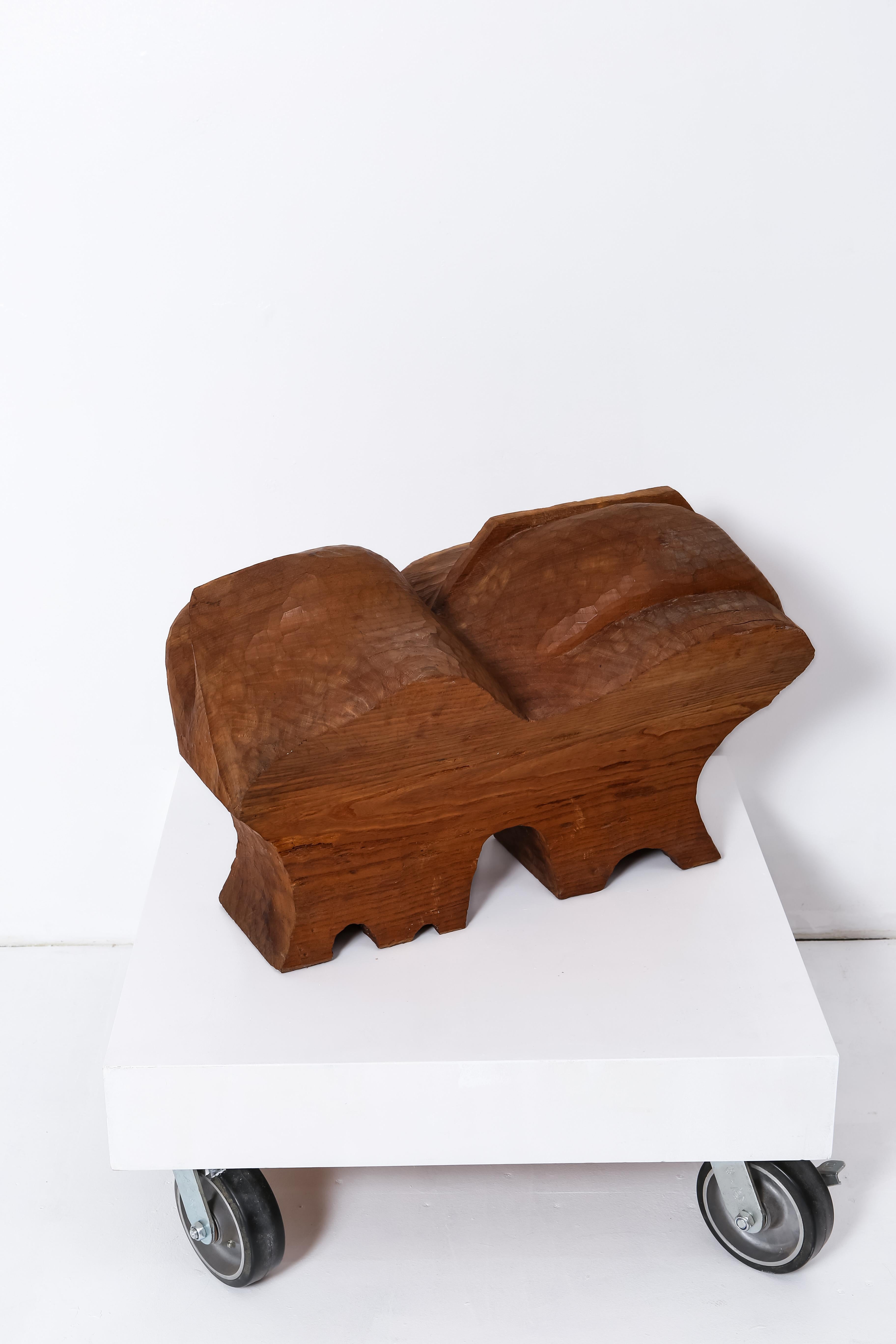 American Abstract wood sculpture by Leroy Setziol For Sale