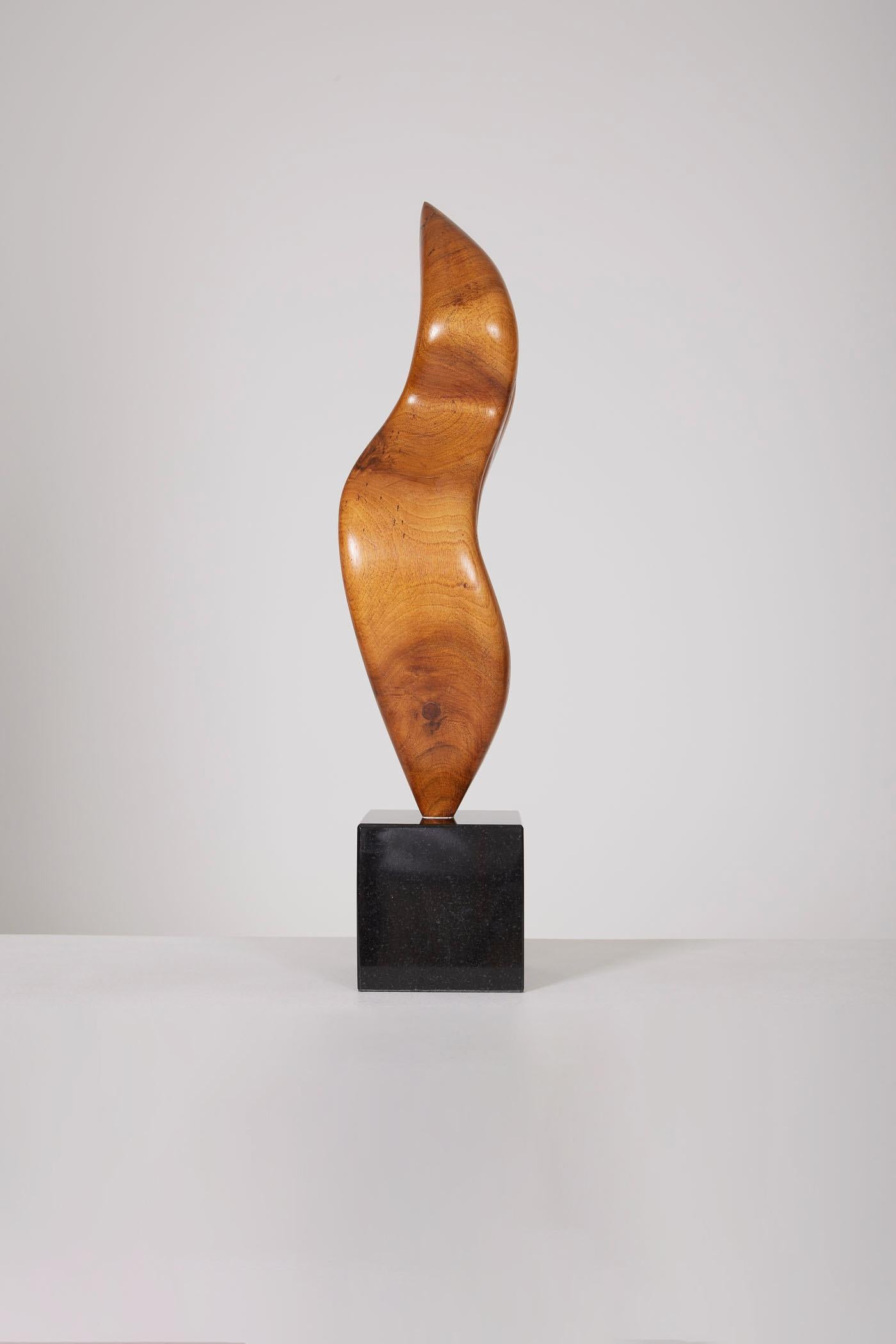  Abstract wood sculpture In Excellent Condition For Sale In PARIS, FR