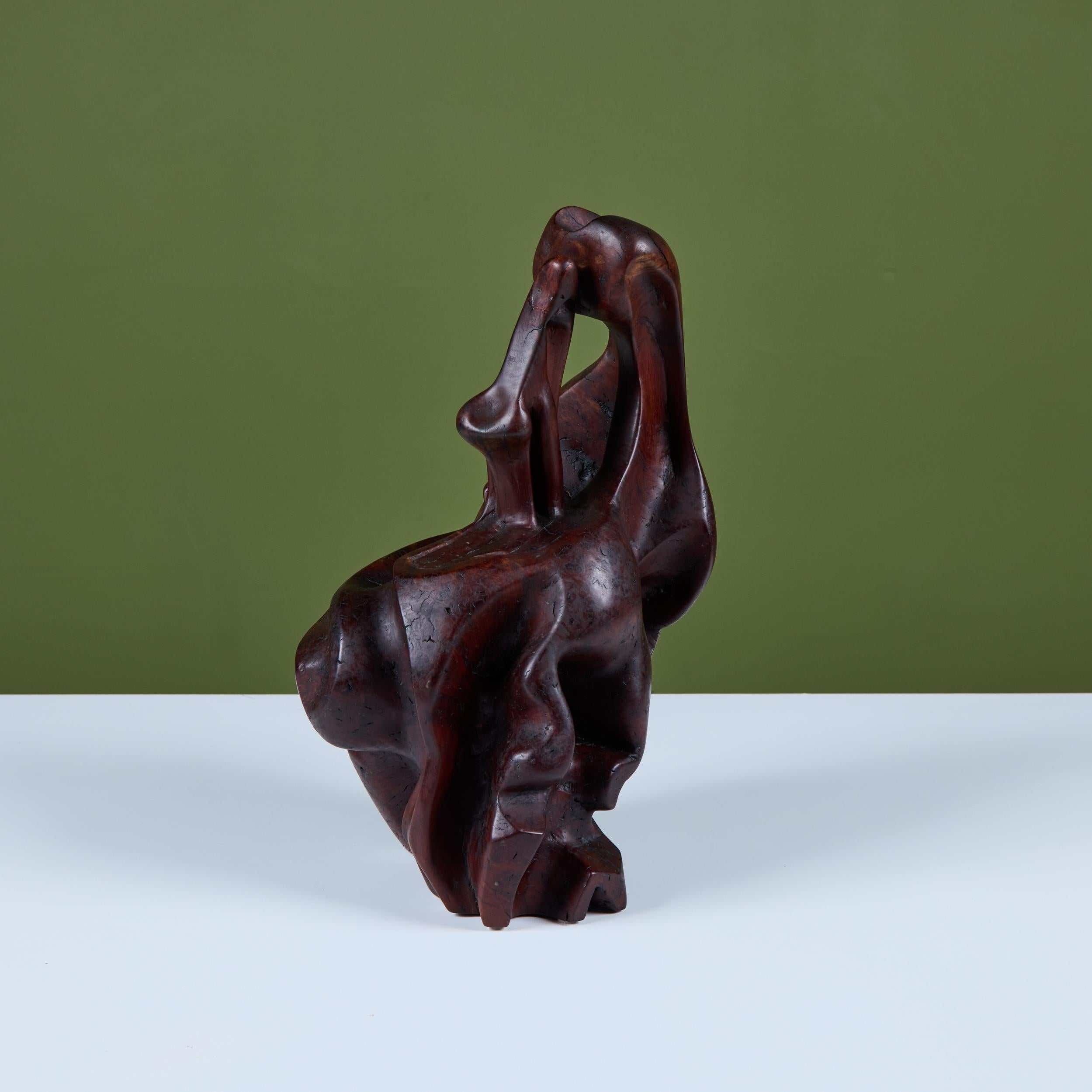 Abstrakte Holzskulptur im Angebot 1