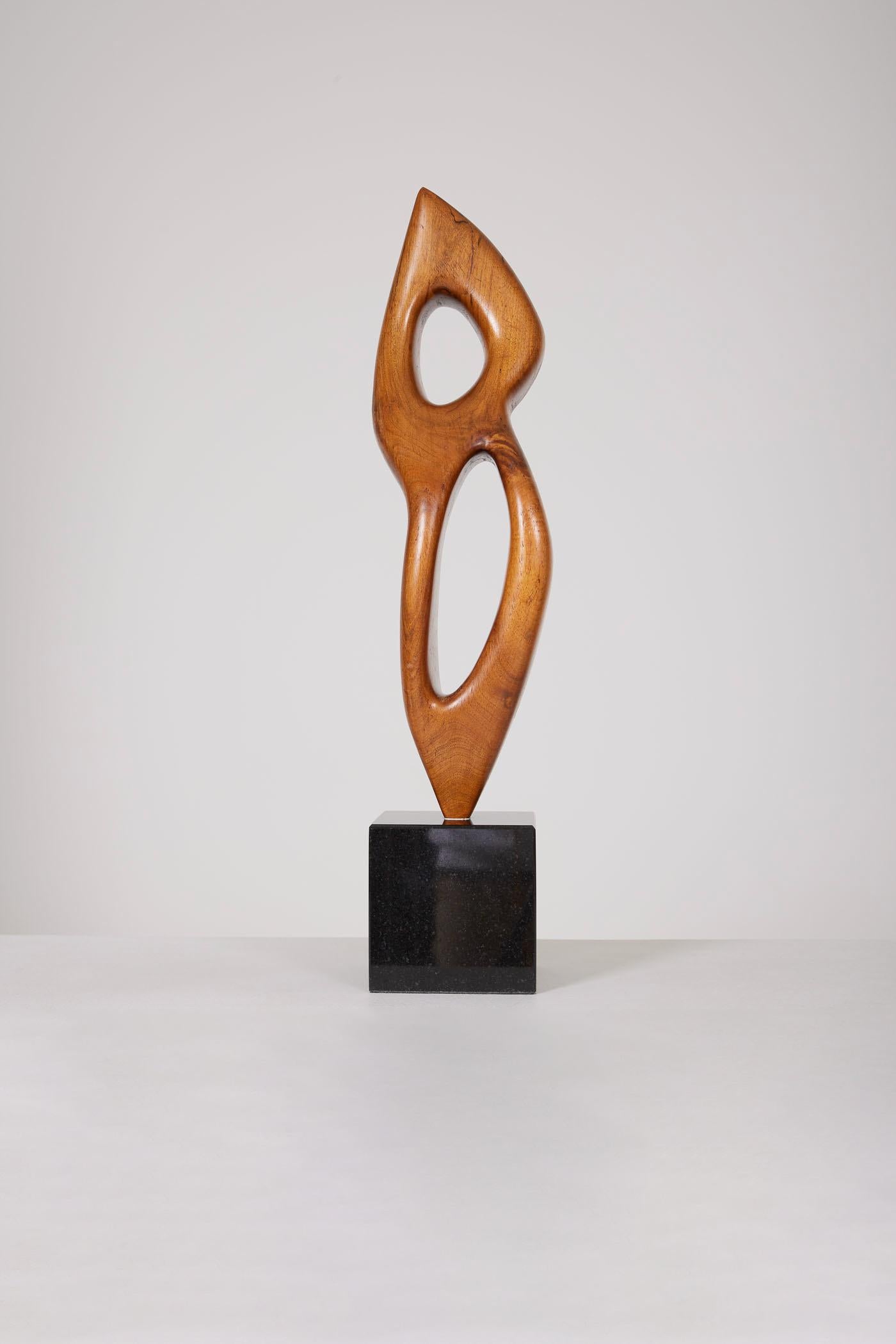  Sculpture abstraite en bois en vente 4