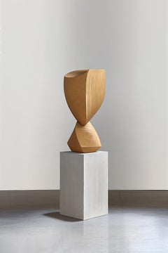 Abstract Wood Sculpture in the Flair of Scandinavian Art