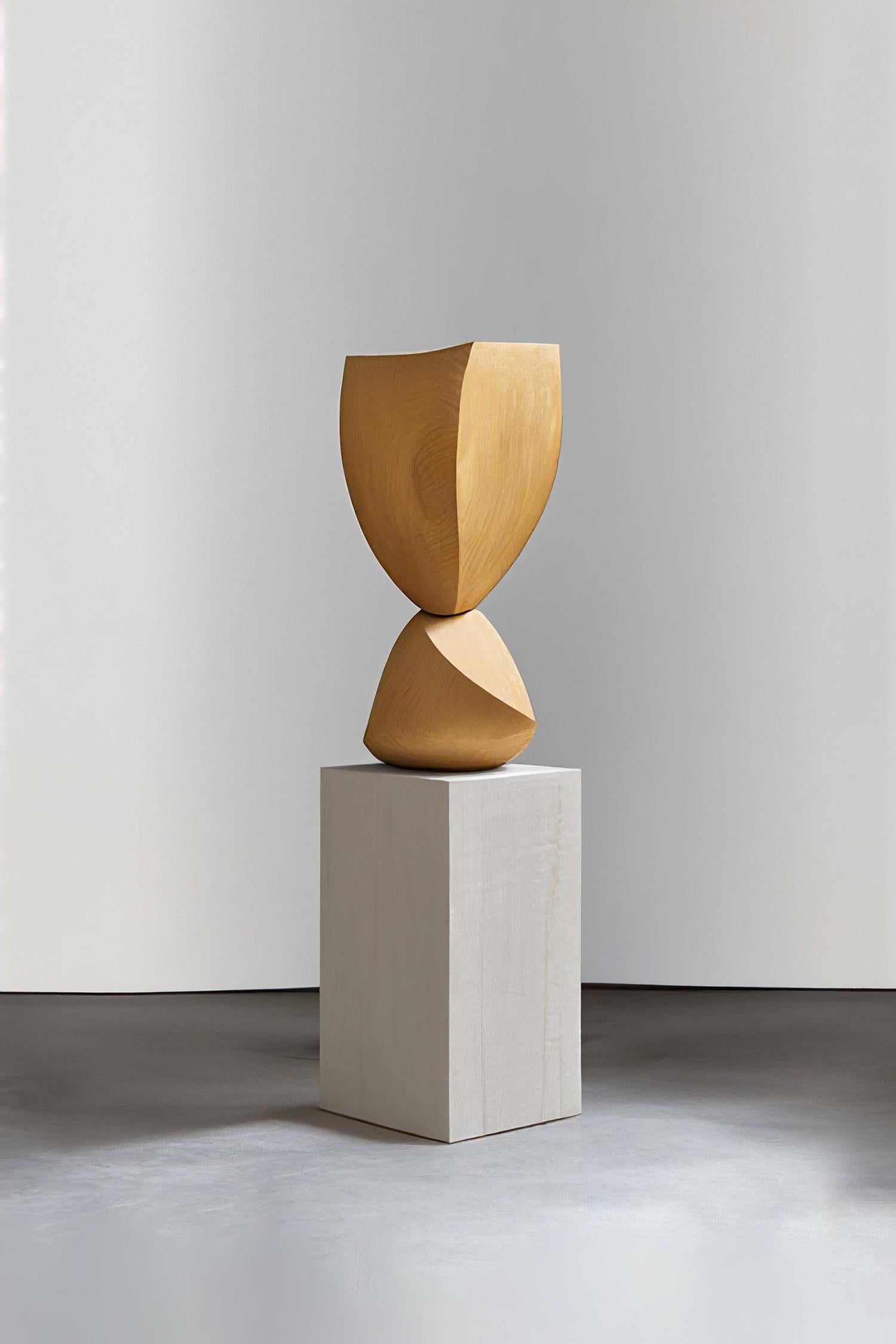 Hand-Crafted Abstract Wood Sculpture in the Flair of Scandinavian Art For Sale