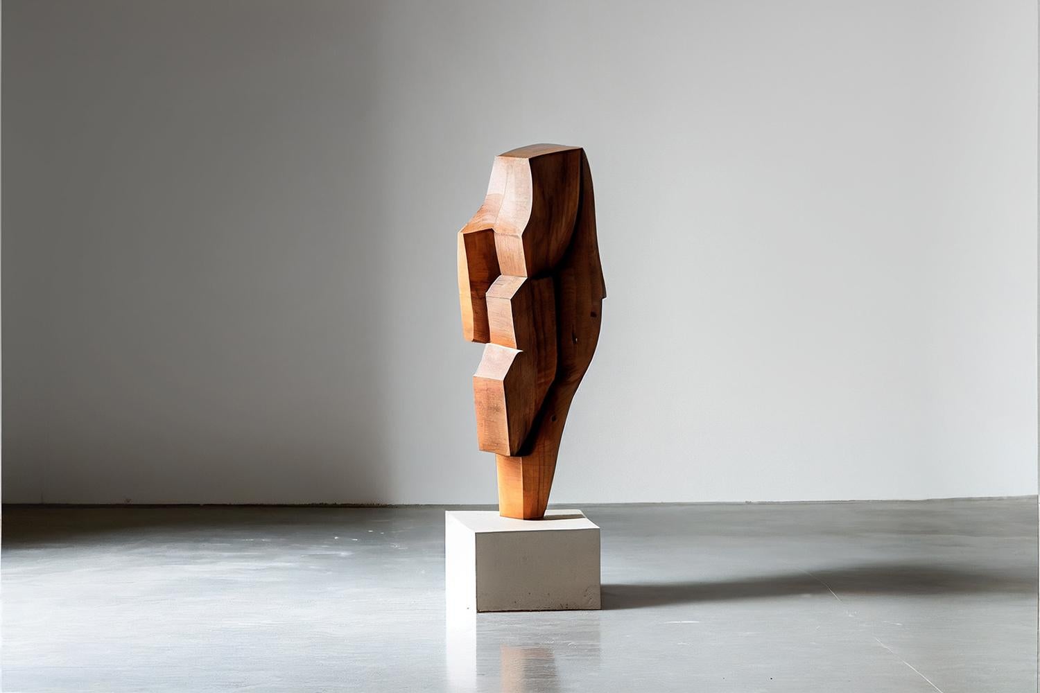 Mid-Century Modern Sculpture abstraite en Wood dans le style de l'art scandinave, Unseen Force en vente