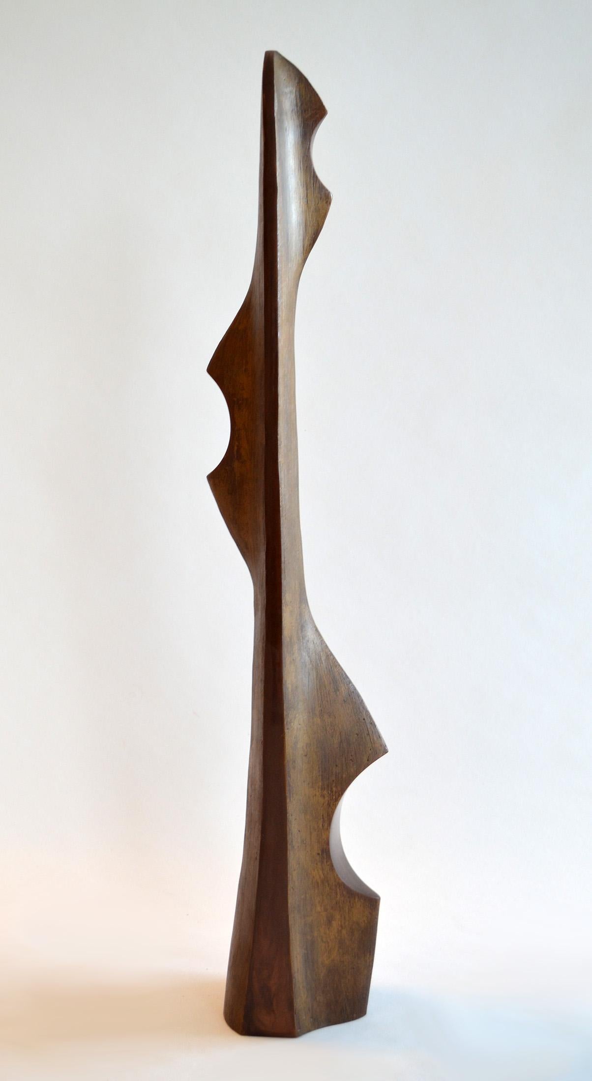 Abstract Sculpture Like Brancusi, Signed Adriano Tolomei, Italy, 1970's

Heavy abstract sculpture composed of a faux bois epoxy resin. High-polished cutouts with gold-tinted lacquered surfaces and refined faux bois abstract lines and planes worked
