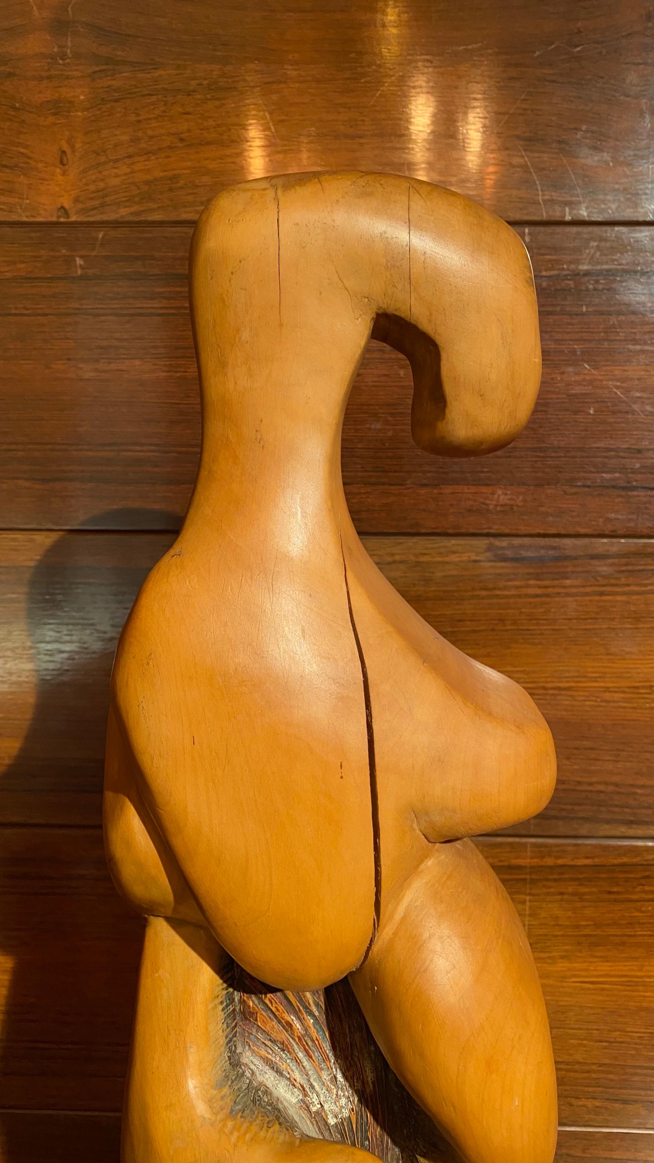 Abstract Wood Sculpture, France 1970's For Sale 3