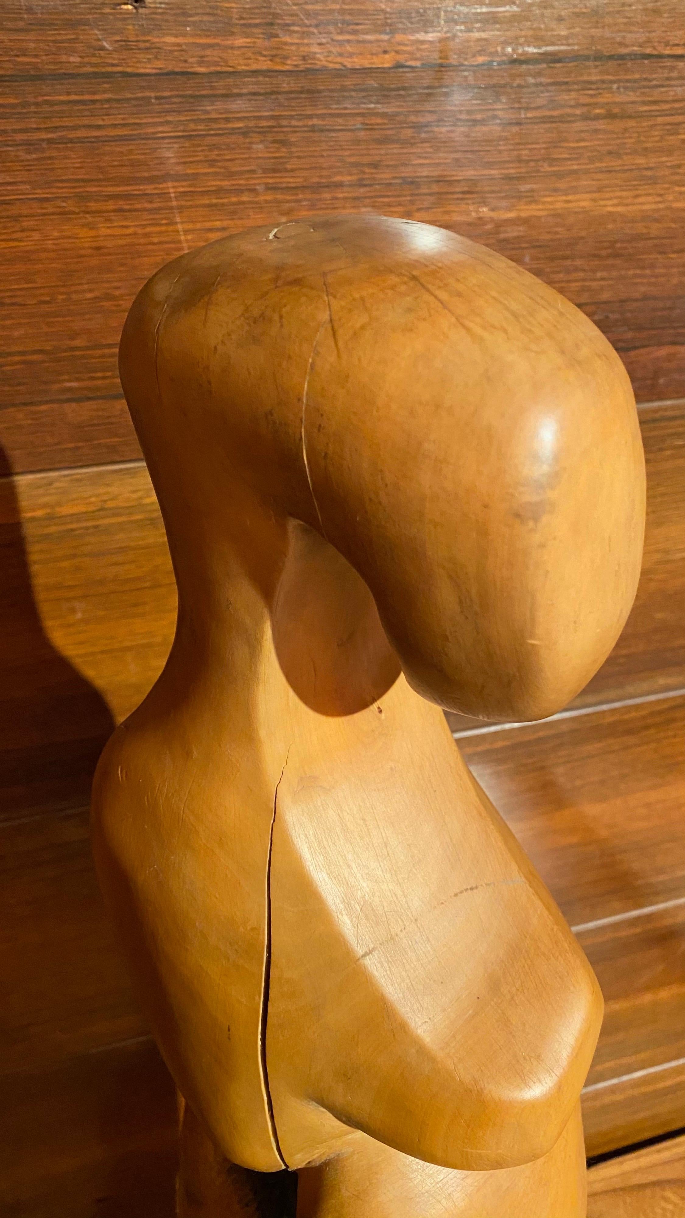 Abstract Wood Sculpture, France 1970's For Sale 4