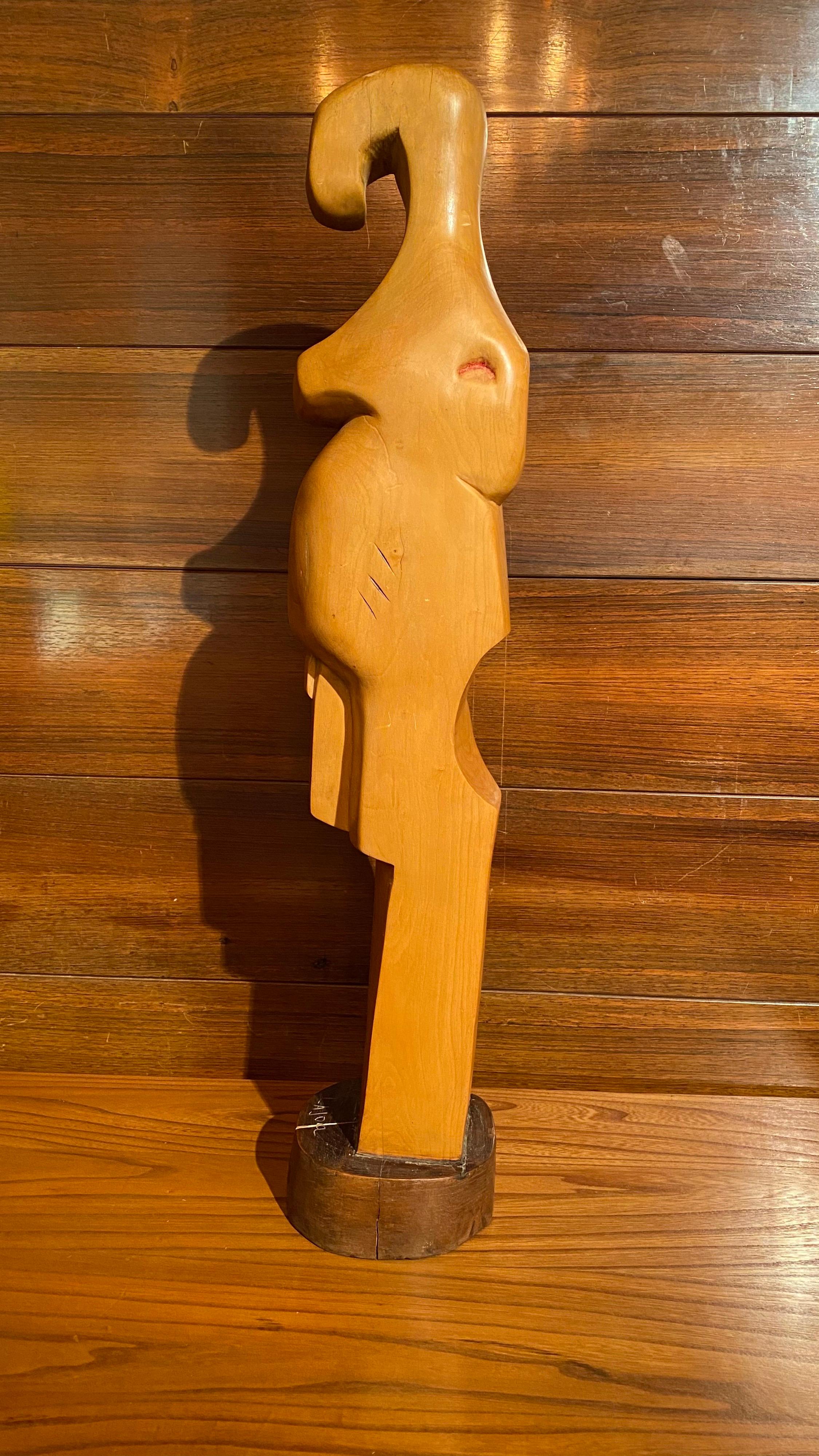 Abstract Wood Sculpture, France 1970's In Good Condition For Sale In Saint Ouen, FR