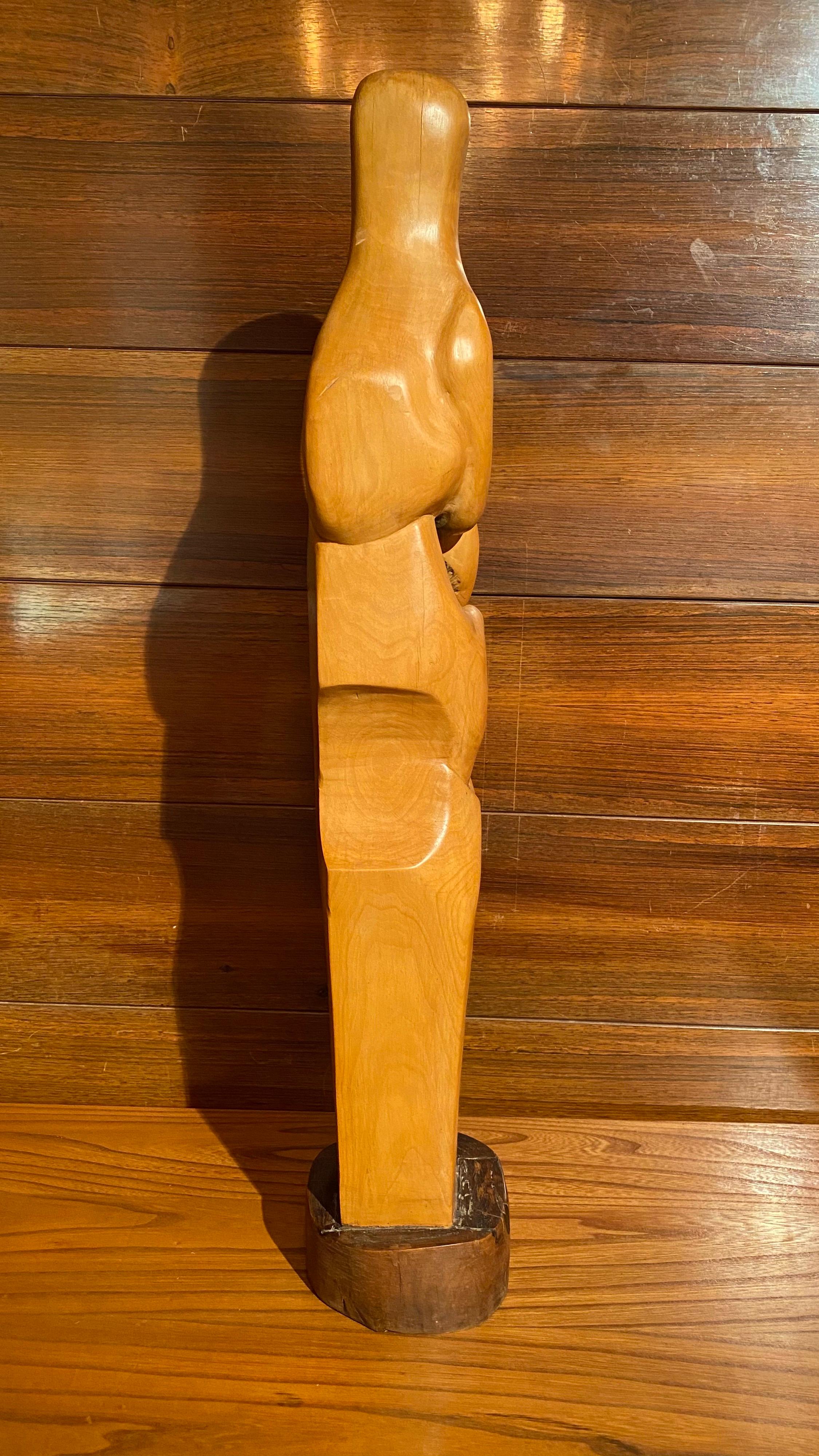 Late 20th Century Abstract Wood Sculpture, France 1970's For Sale