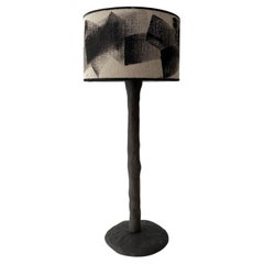 Lampe de table en bois abstrait de l'Atelier Monochrome