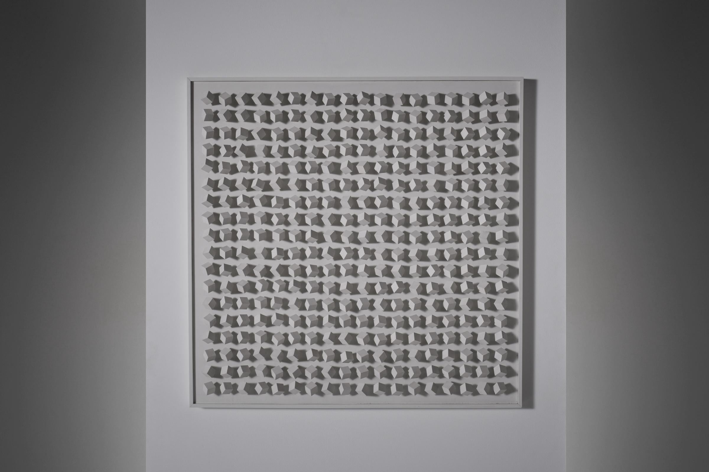 Abstraktes Holzkunstwerk von Hedda Willem Buijs, 1966 (Niederländisch) im Angebot