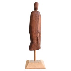 Antique Abstract Wooden Figure