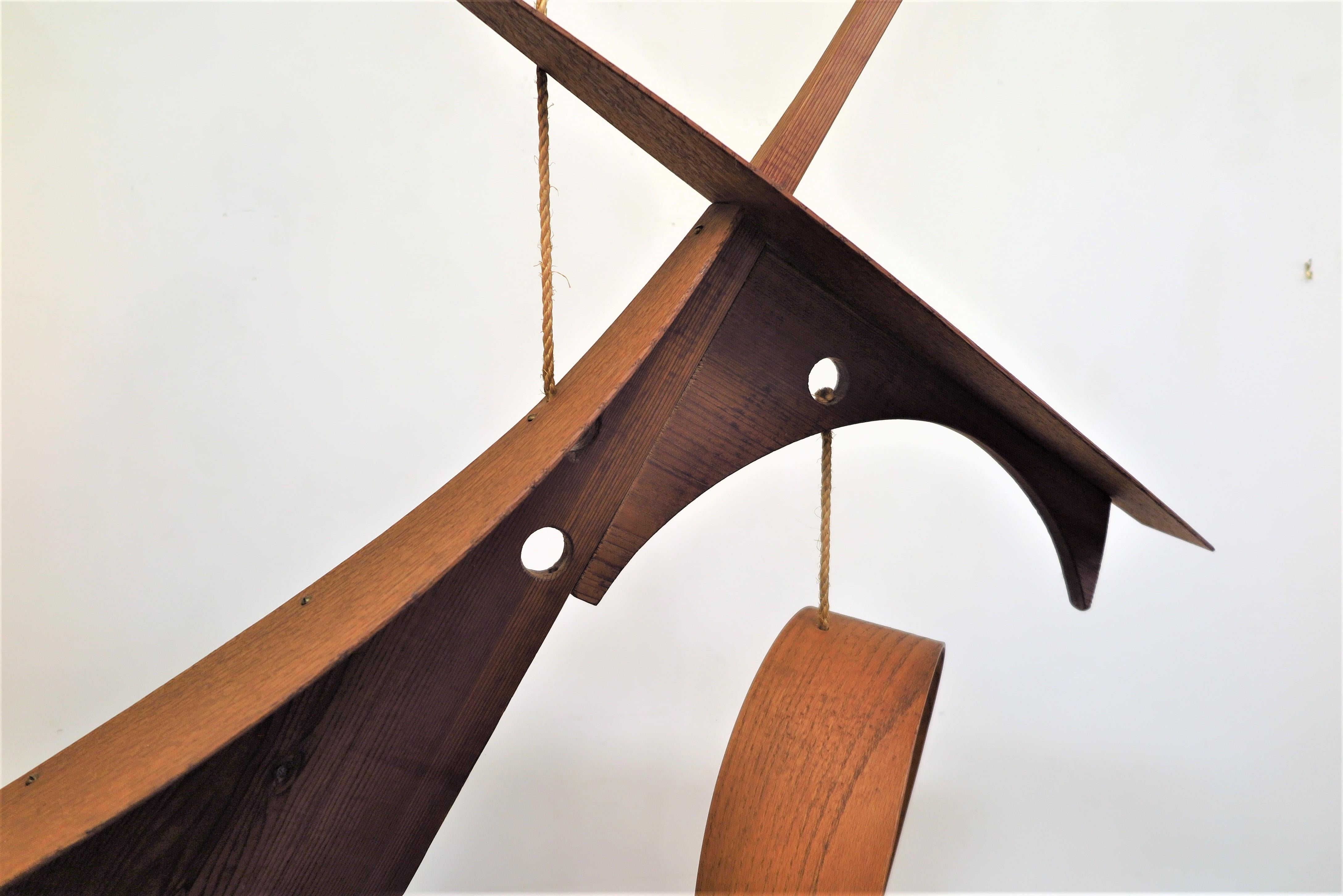 Abstract Wooden Mobil Sculpture by Michael Ince For Sale at 1stDibs