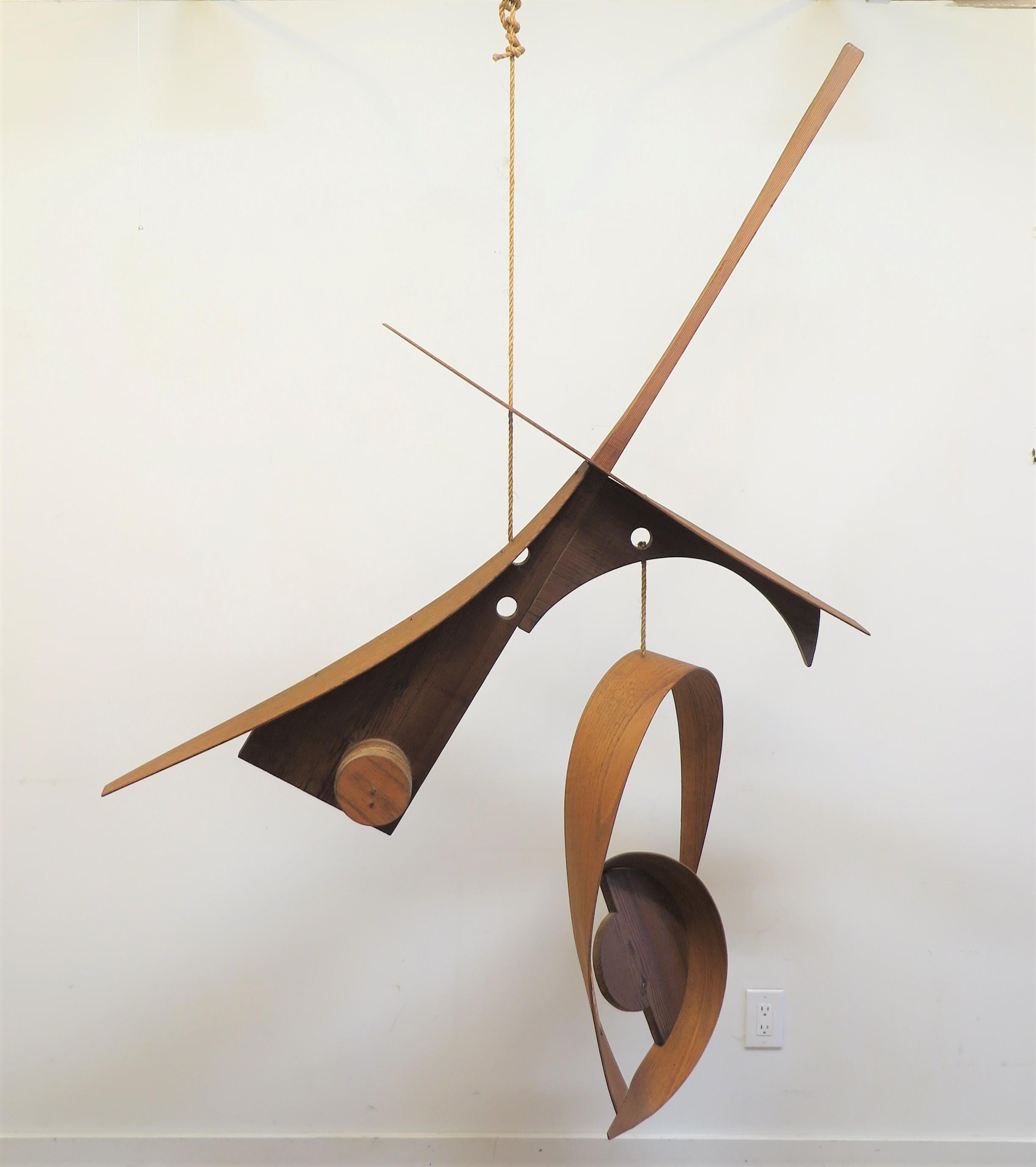 Abstract Wooden Mobil Sculpture by Michael Ince For Sale at 1stDibs