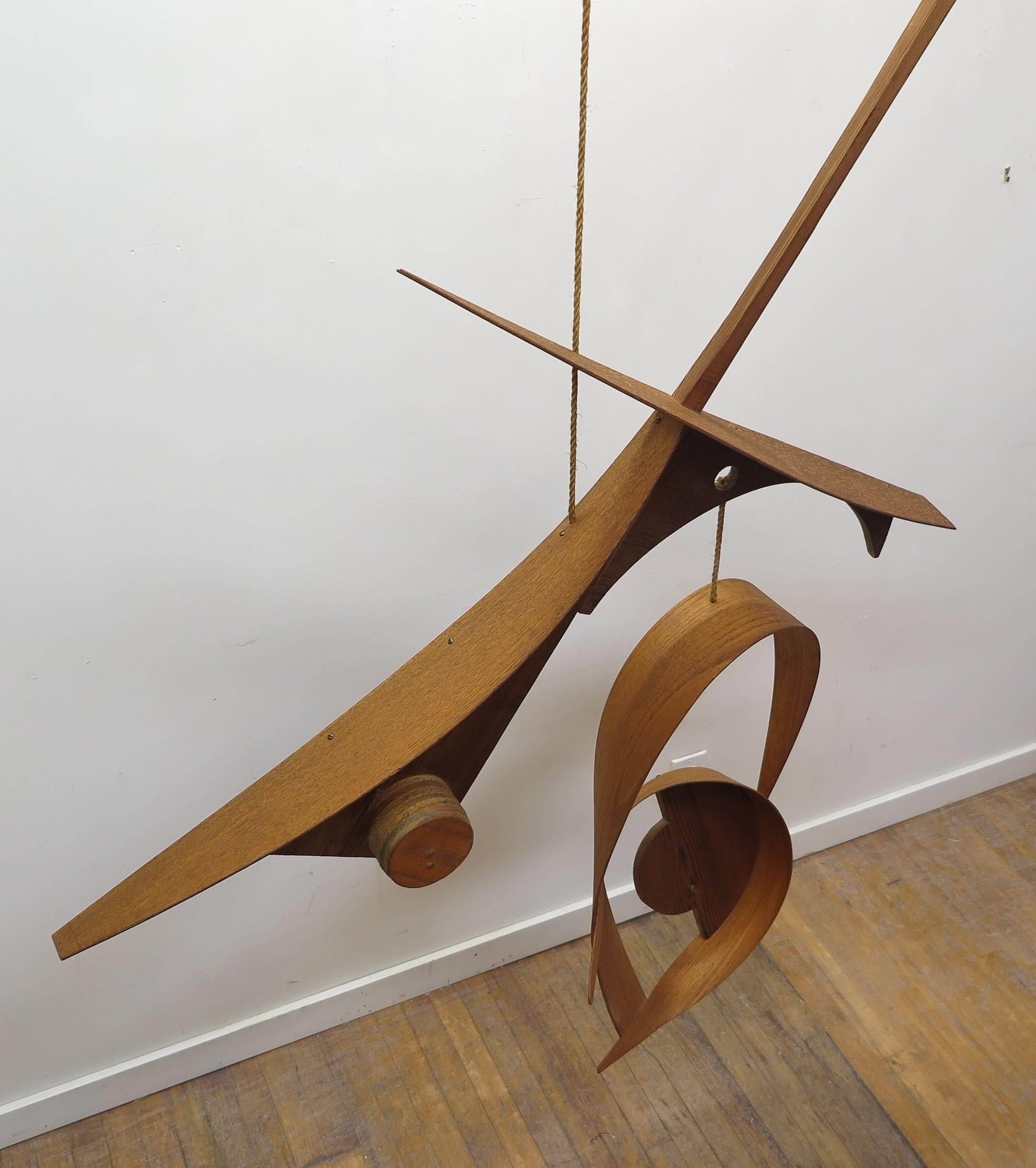 Abstract Wooden Mobil Sculpture by Michael Ince For Sale at 1stDibs