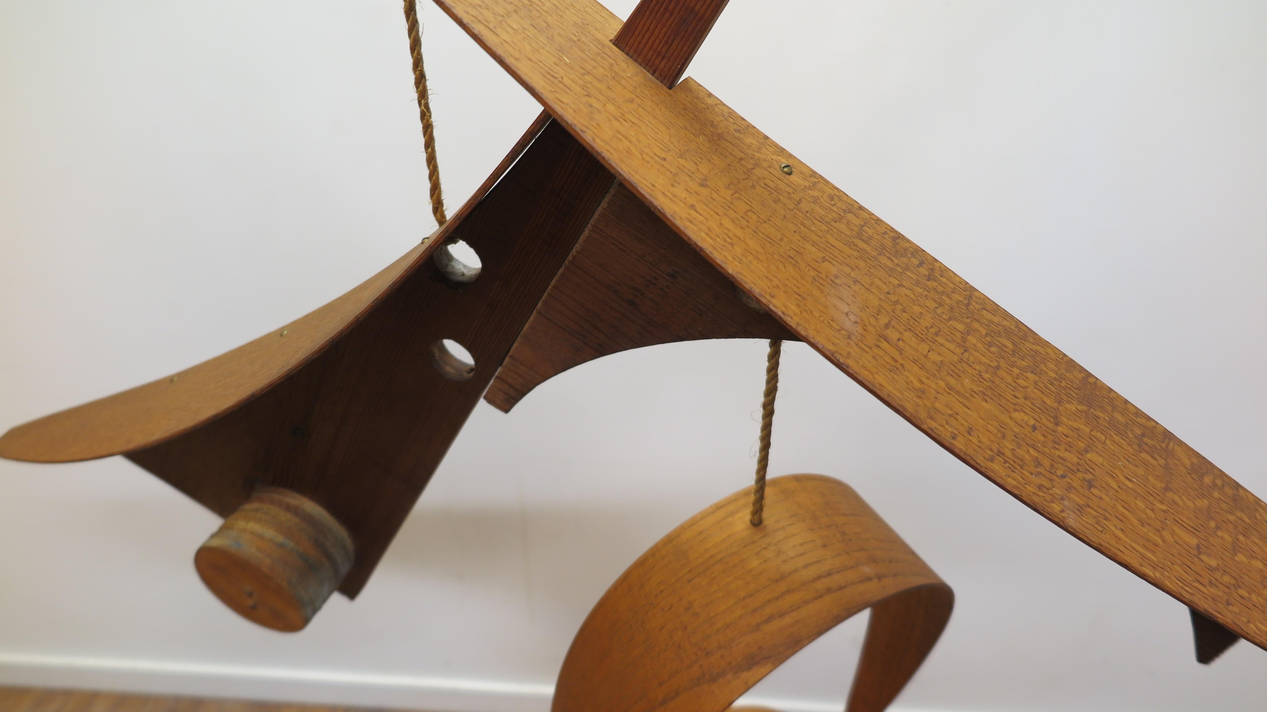 Abstract Wooden Mobil Sculpture by Michael Ince For Sale at 1stDibs
