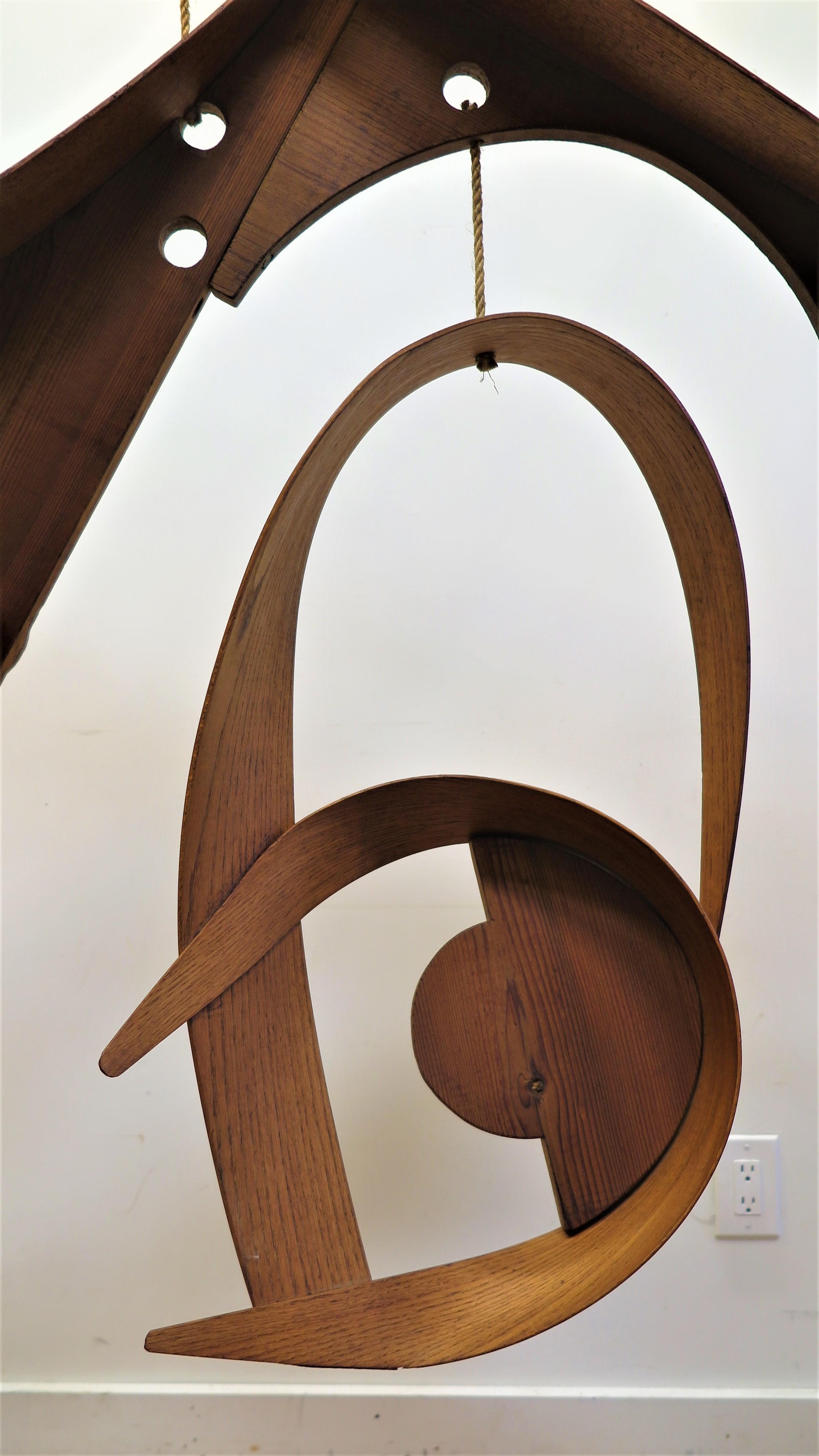 Abstract Wooden Mobil Sculpture by Michael Ince For Sale at 1stDibs
