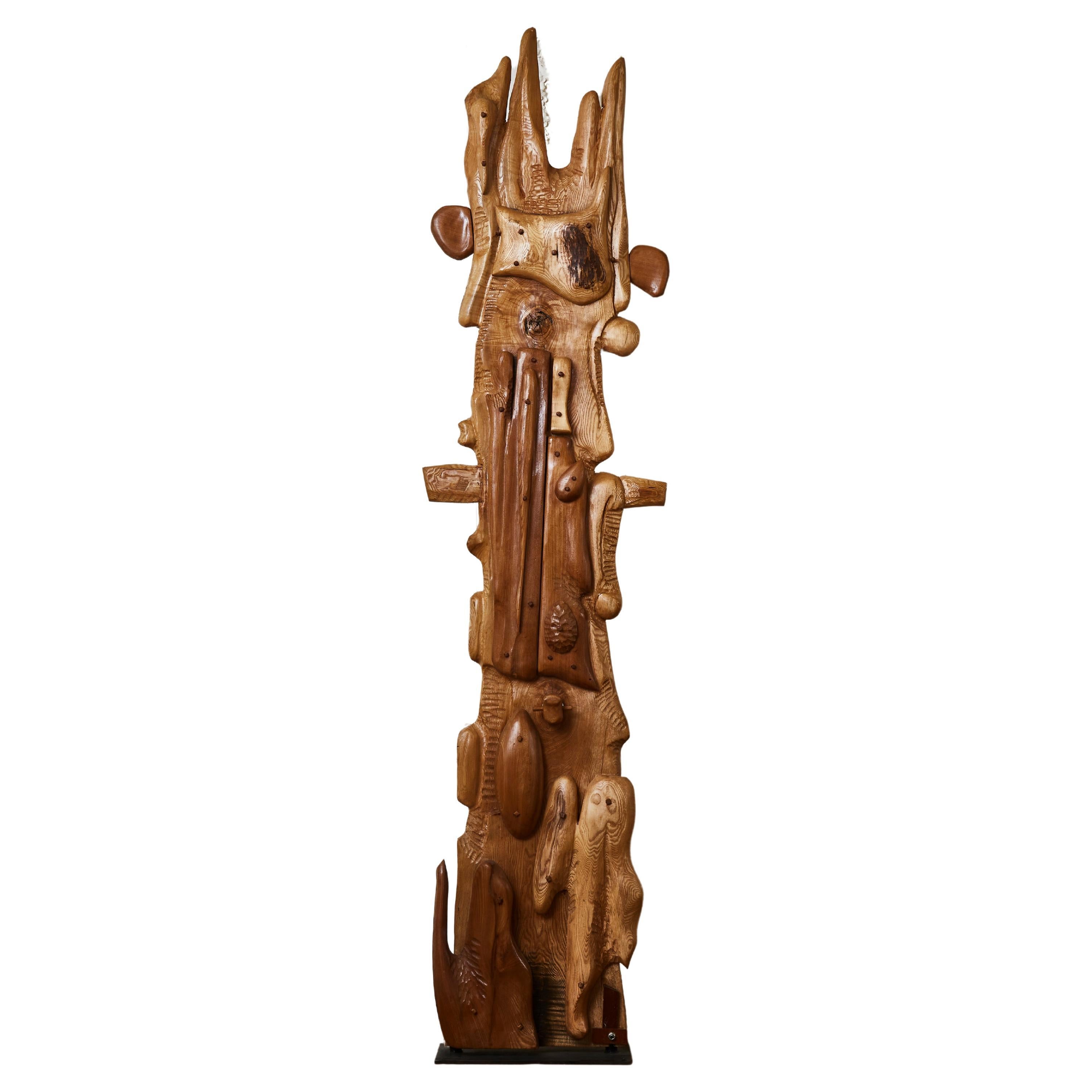 Abstract Wooden Sculpture, 1980s