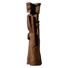 Abstract Wooden Sculpture by Aldo Dezza, Italy, 1960s