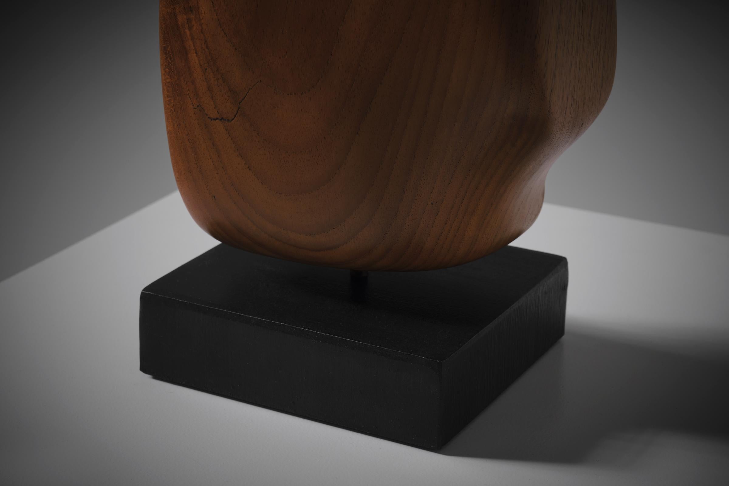 Abstract Wooden Sculpture by Cor Dam, 1960s 1
