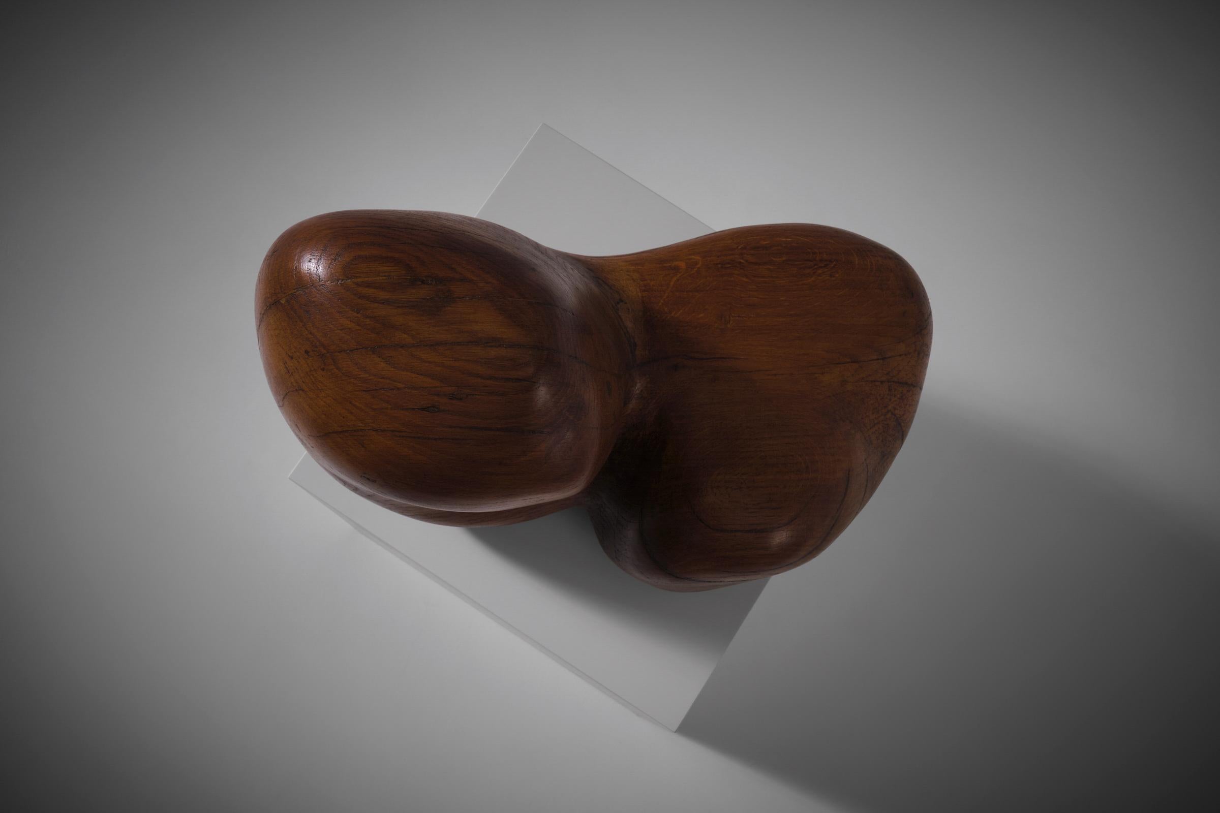 Abstract Wooden Sculpture by Hanneke Mols, 1960s For Sale 3