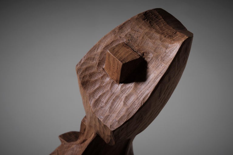 Abstract Wooden Sculpture by Luigi Nervo, Italy, 1970s 1