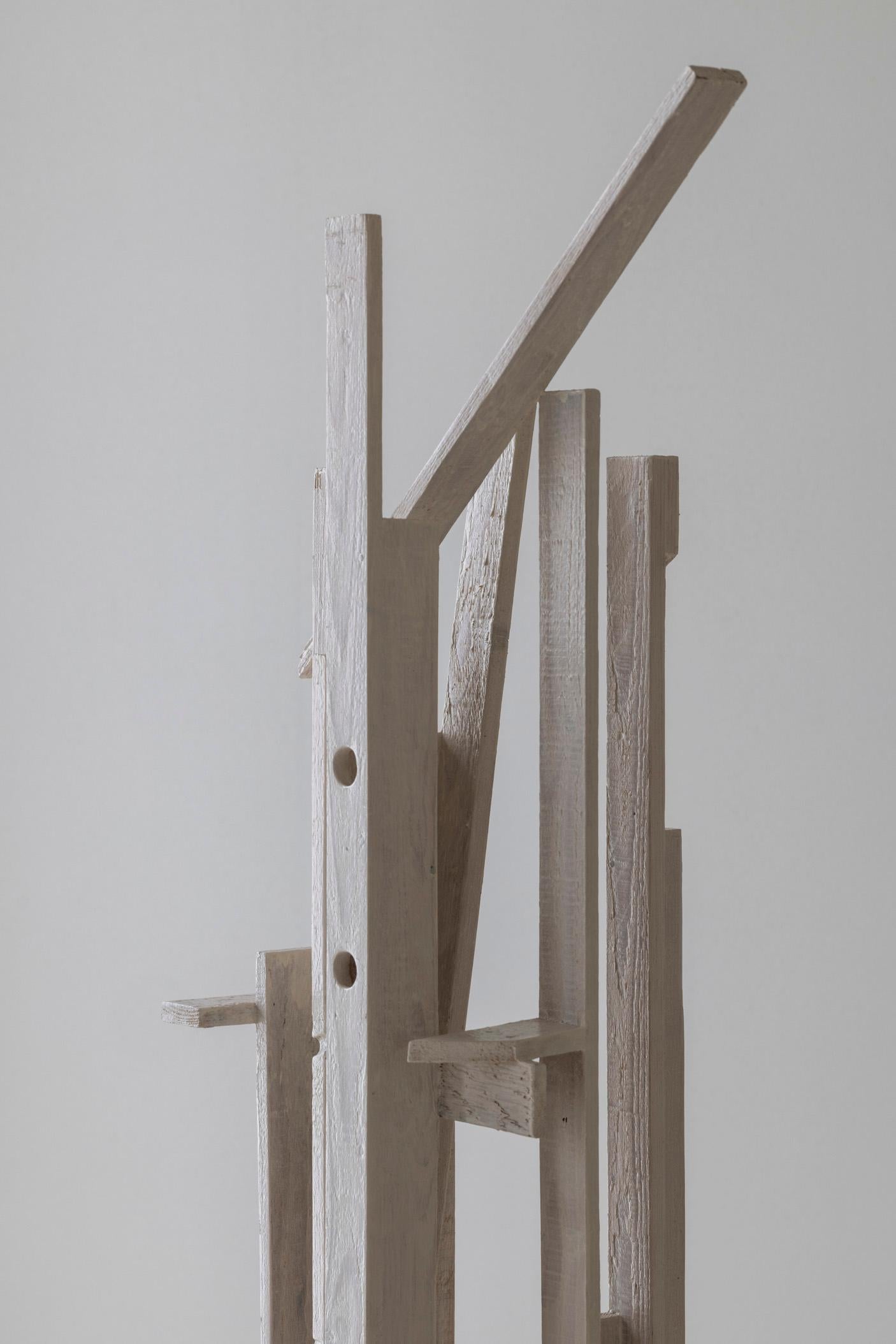 Dutch Abstract wooden sculpture by R. Ditmarch, The Netherlands 1970s. For Sale