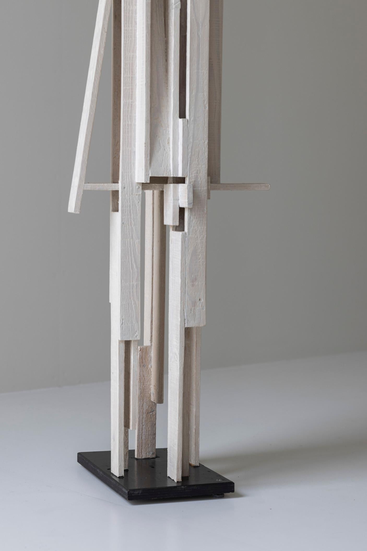 Abstract wooden sculpture by R. Ditmarch, The Netherlands 1970s. For Sale 2