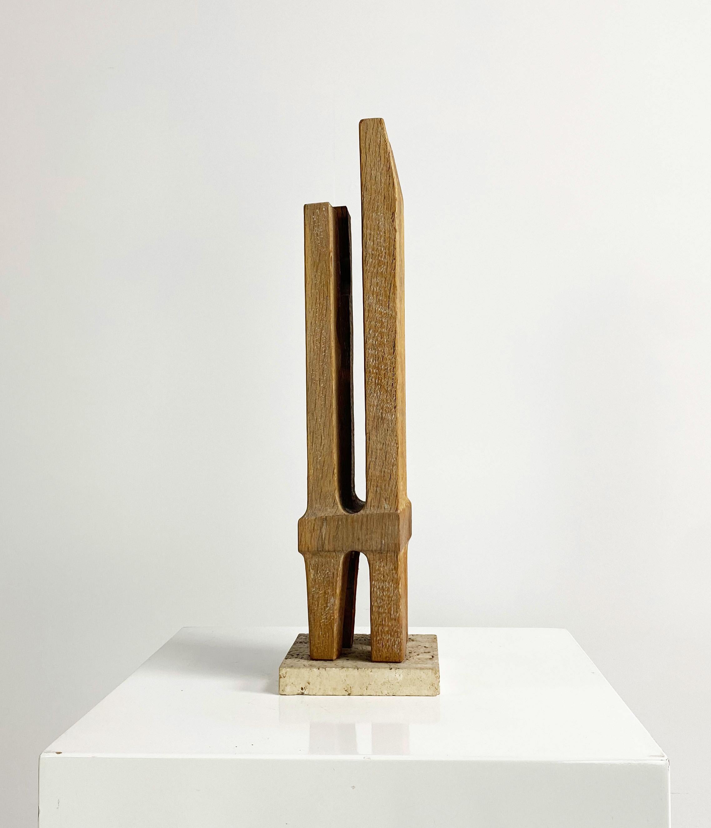 British Abstract Wooden Sculpture 'Untitled' by Ronald Pope