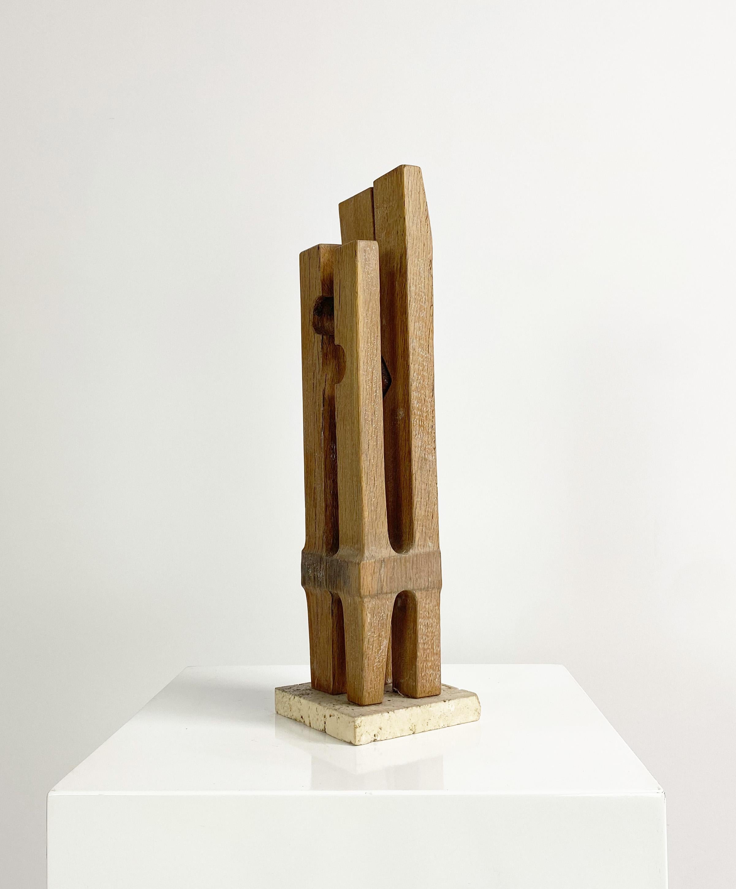 Abstract Wooden Sculpture 'Untitled' by Ronald Pope In Good Condition In Surbiton, GB