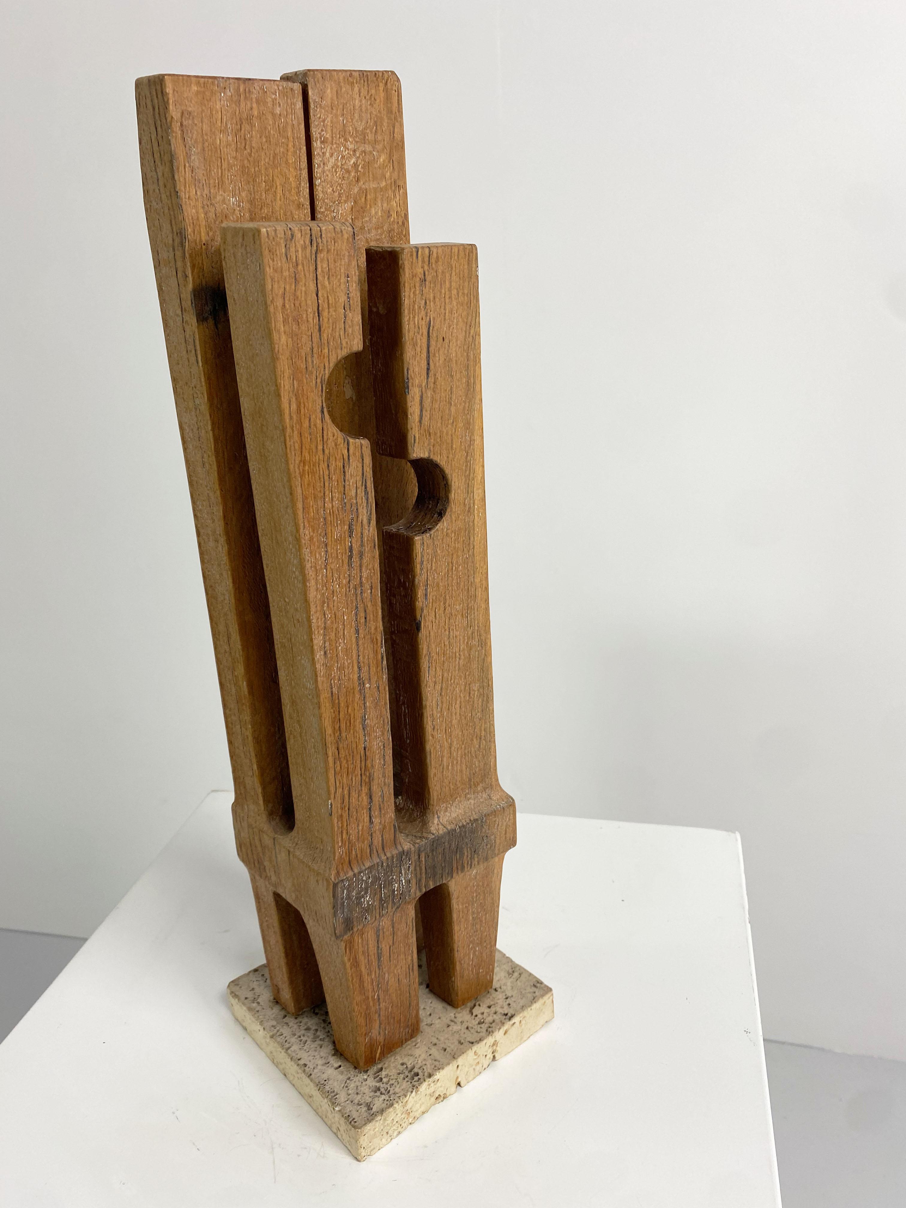 20th Century Abstract Wooden Sculpture 'Untitled' by Ronald Pope