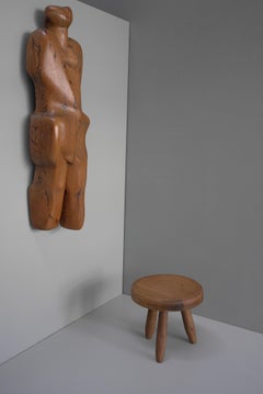 Arte da parete astratta in legno, Figura di donna di Delft, Paesi Bassi 1958