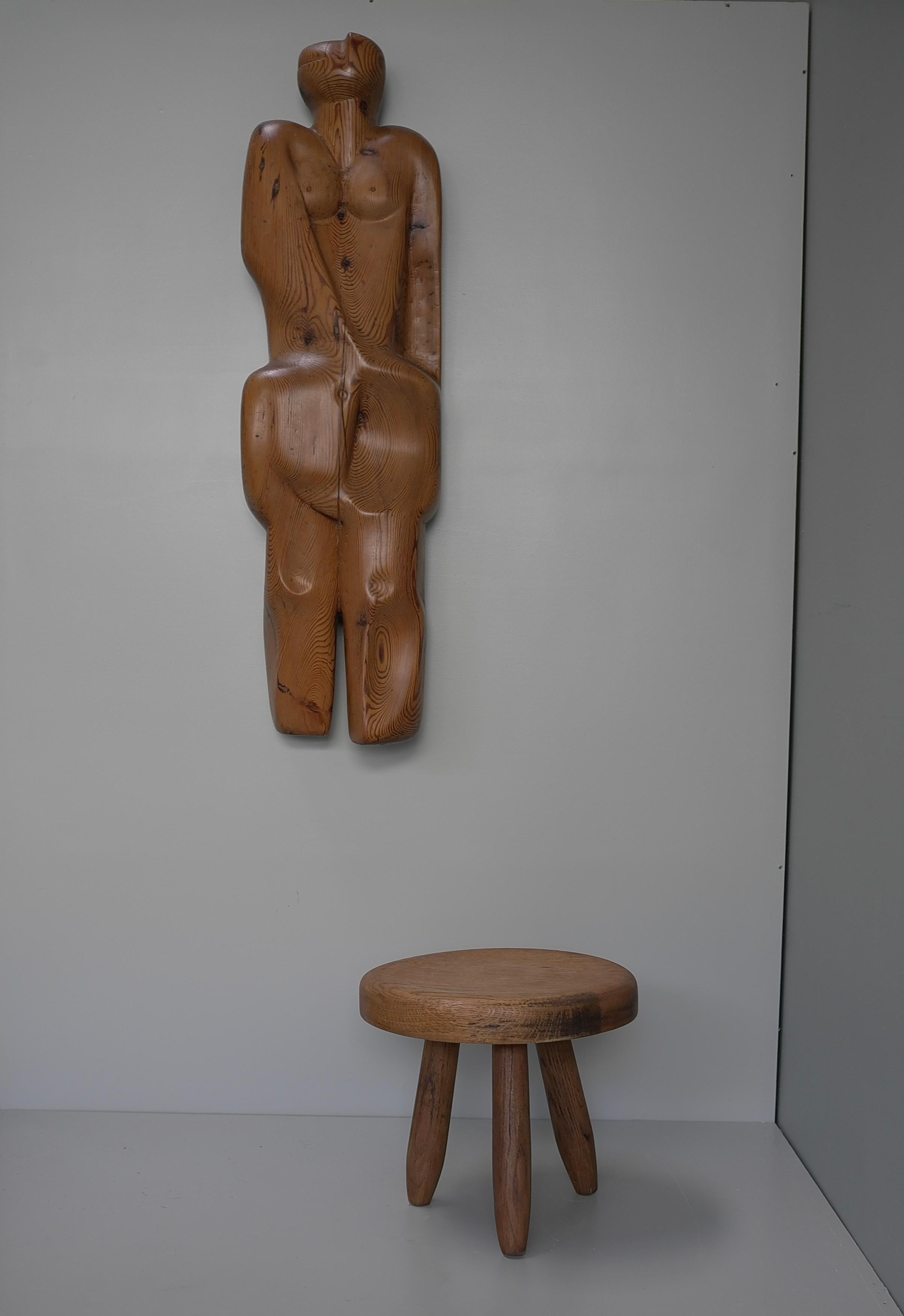 Mid-Century Modern Abstract Wooden Wall Art , Women Figure by Cor Dam, Delft The Netherlands 1958 For Sale