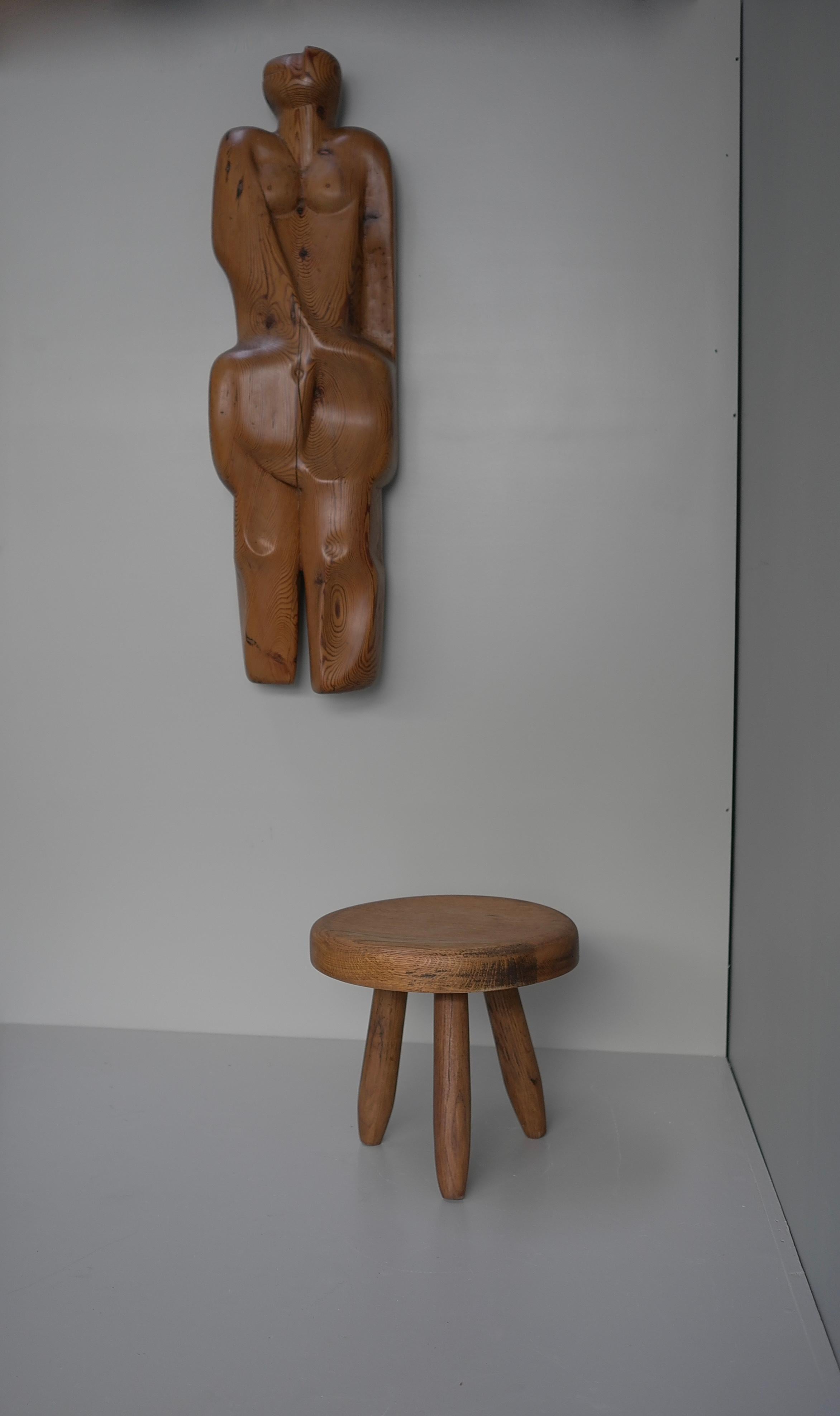 Dutch Abstract Wooden Wall Art , Women Figure by Cor Dam, Delft The Netherlands 1958 For Sale