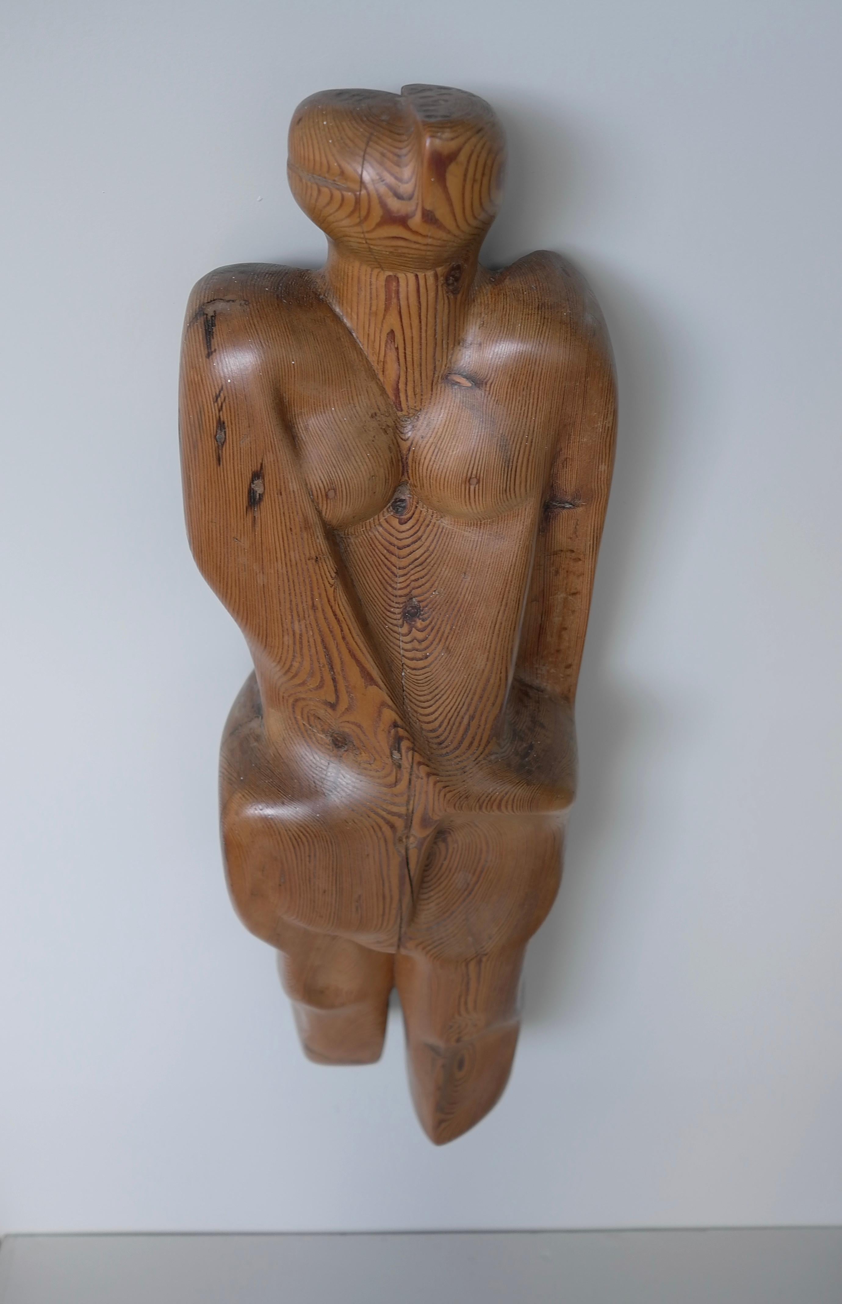 Abstract Wooden Wall Art , Women Figure by Cor Dam, Delft The Netherlands 1958 In Good Condition For Sale In Den Haag, NL