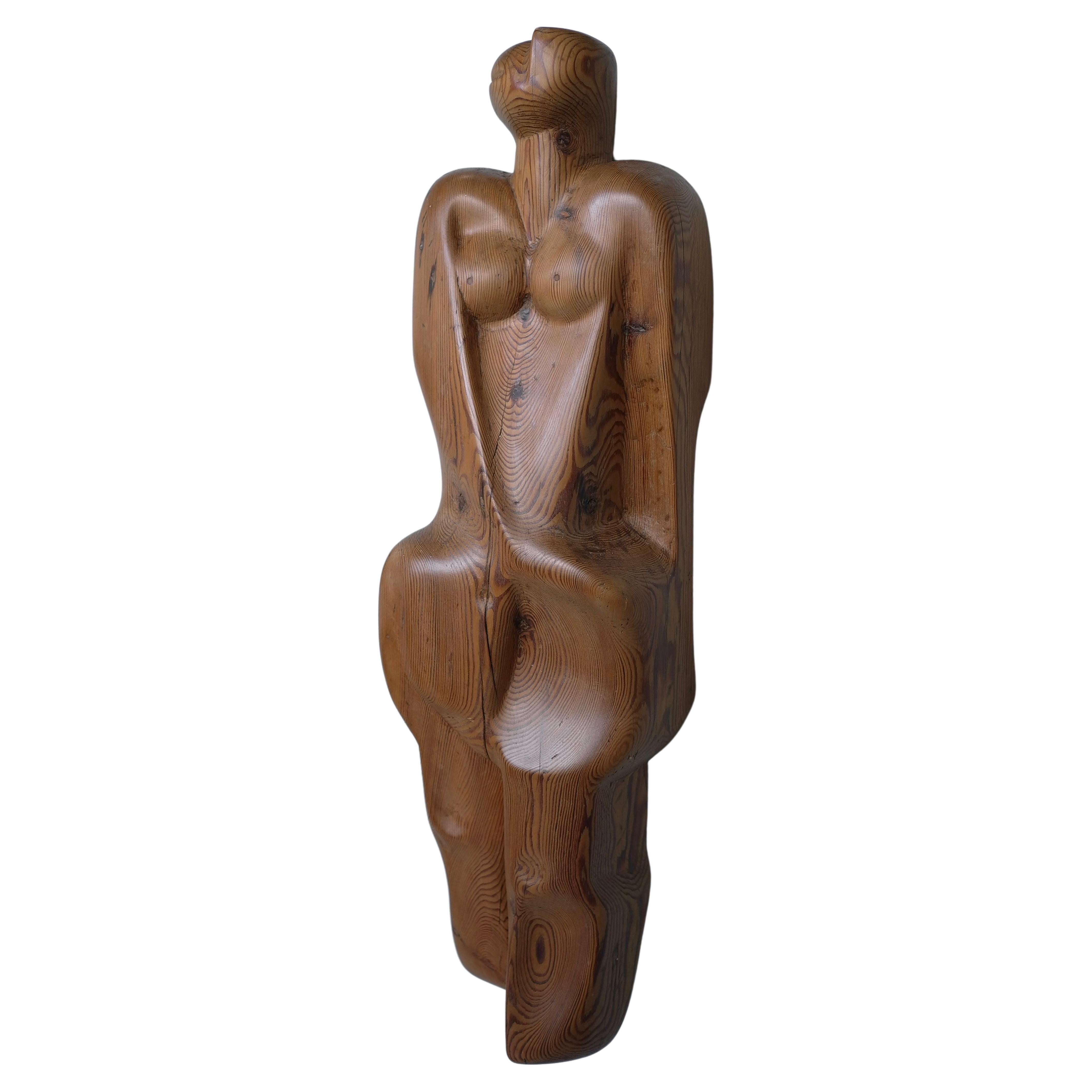 Abstract Wooden Wall Art , Women Figure by Cor Dam, Delft The Netherlands 1958 For Sale