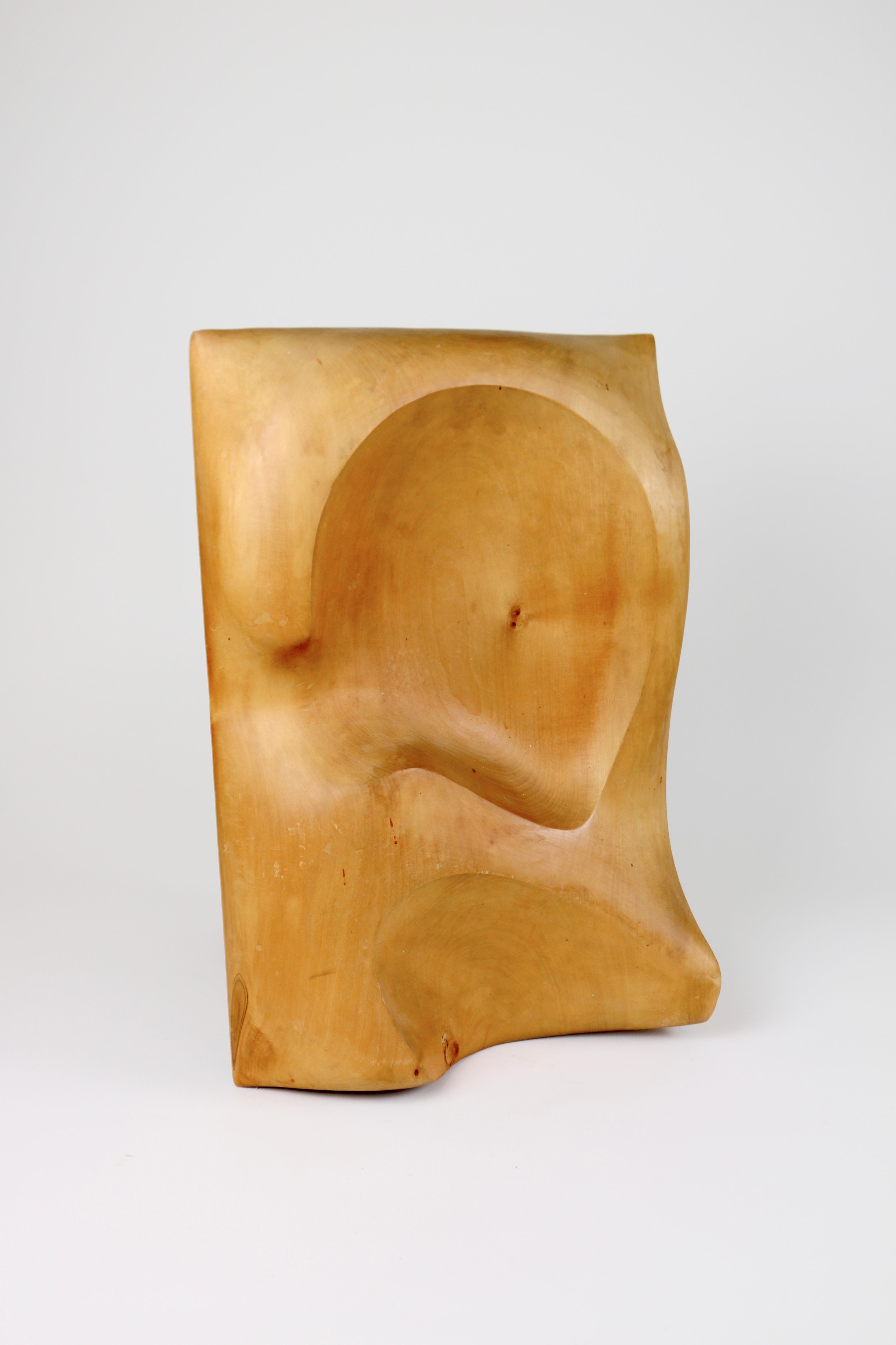 A wall-hung carving by hobbyist Dutch sculptor Bill Pÿl.

Signed to the back and dated 1981. Hook at the back for hanging.