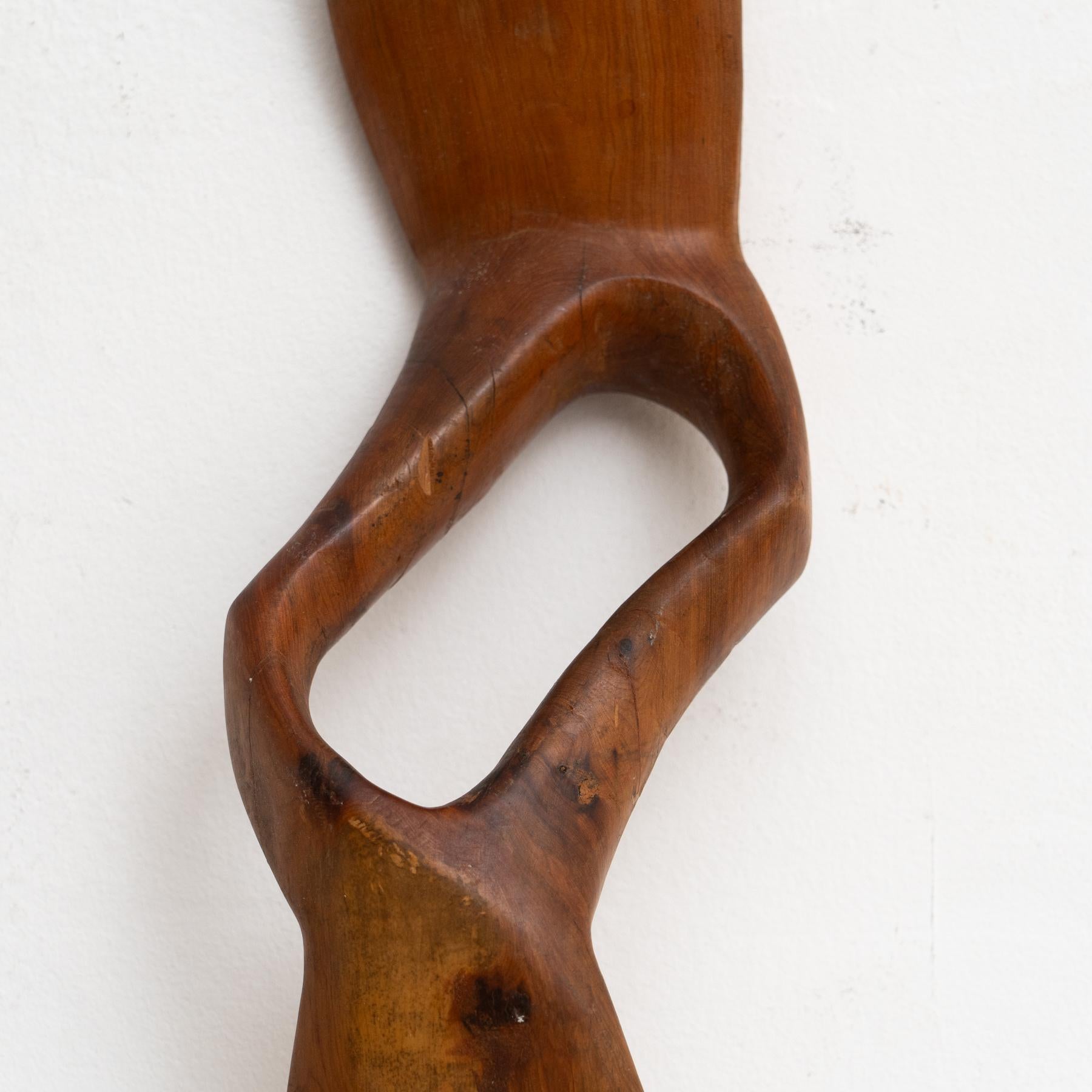 Abstract Wooden Wall Sculpture – Unique Artistic Design For Sale 3