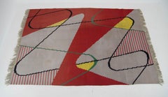 Abstract Wool Carpet, Czechoslovakia, 1950s