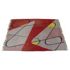 Abstract Wool Carpet, Czechoslovakia, 1950s
