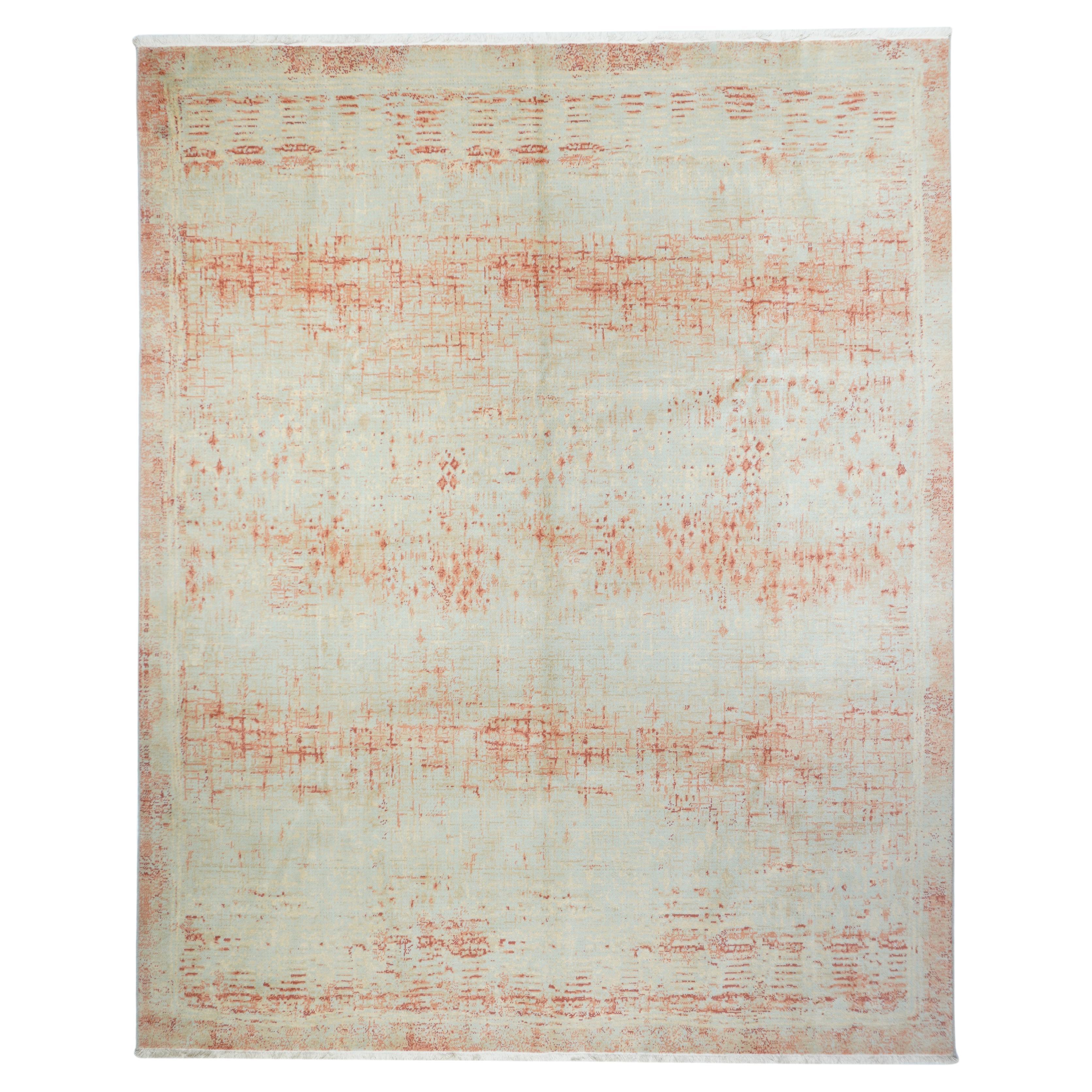 Abstrakter Wollteppich 8' x 10'