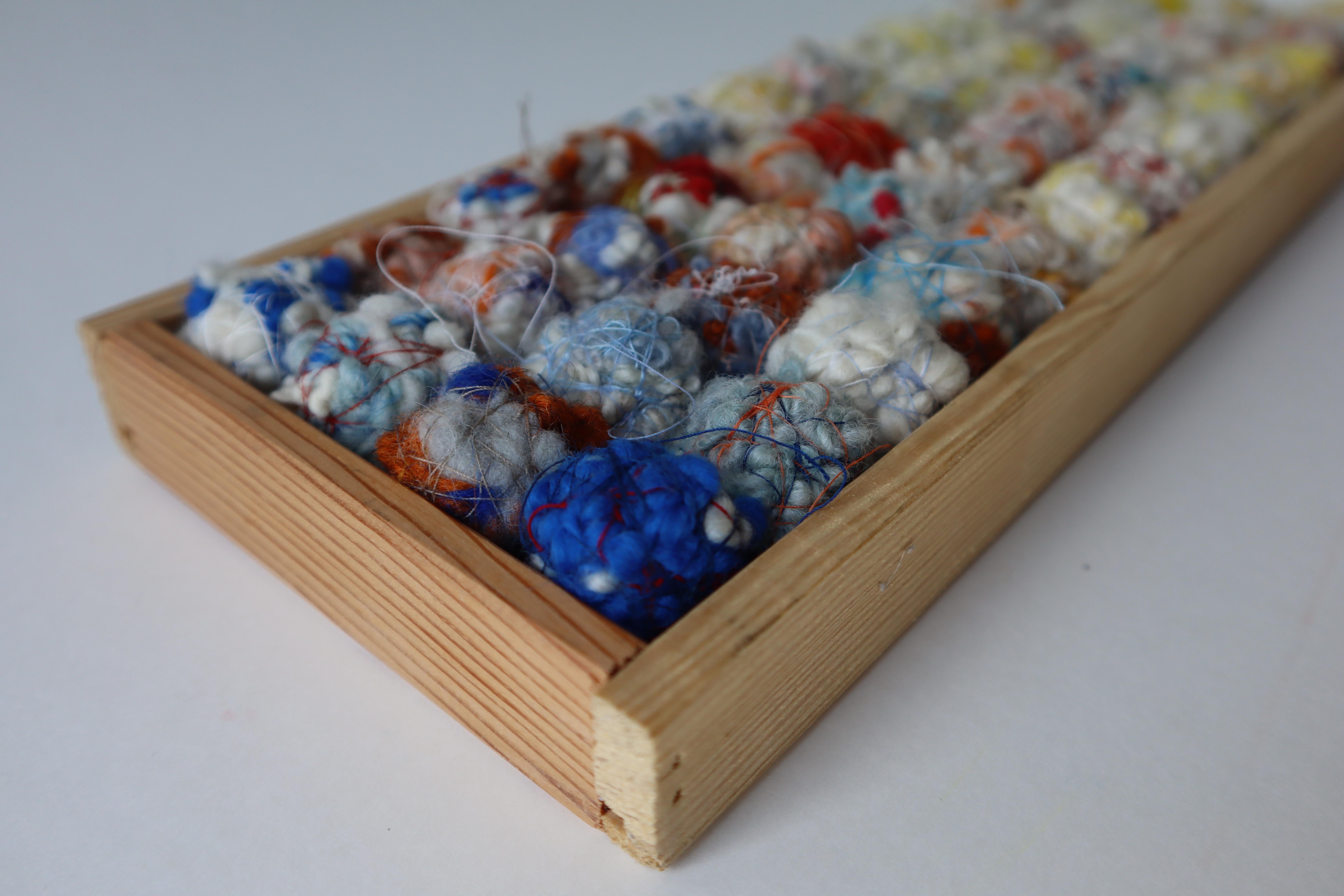 Wood Abstract Woolen Wall hanging For Sale