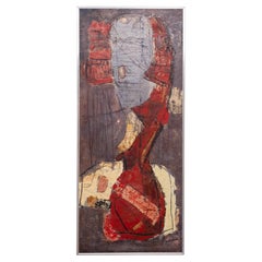 Trabajo abstracto  Fred van de Walle Óleo sobre lienzo 1965  Holanda