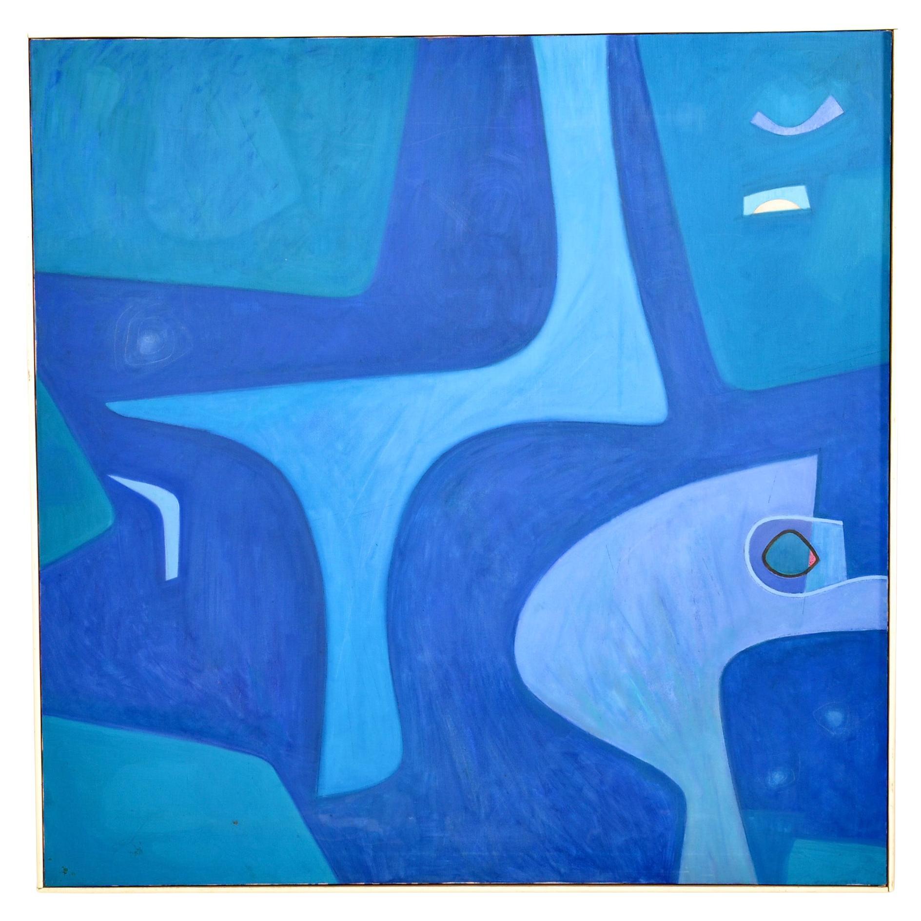 Abstract Work on Canvas by Dan Constant, c1980