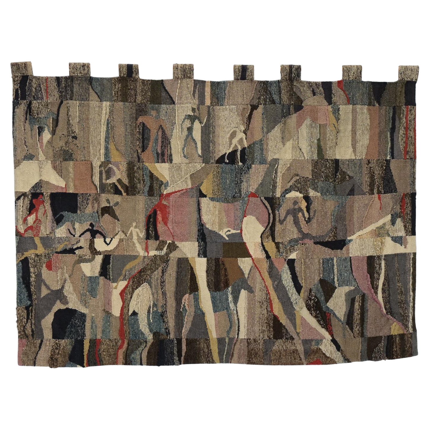 Abstracted Figurative Rug For Sale