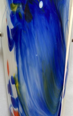 Abstraction, Artistic Murano Glass Opalina Wall Sconce, 1980's
