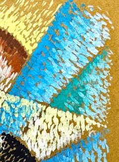 "Abstraction in Blue, Red & Yellow", Divisionist Painting, attr. Severini