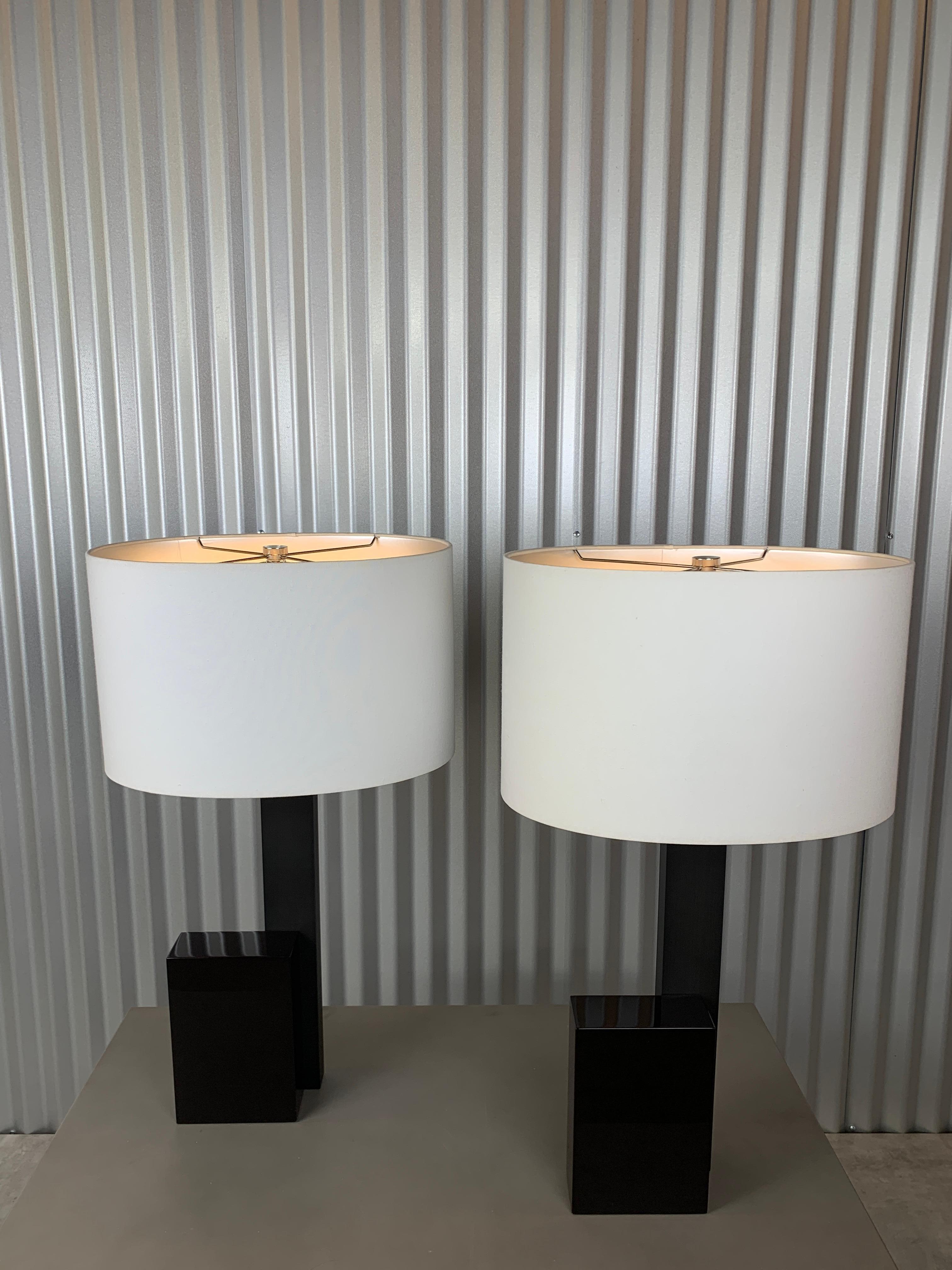 Abstraction Table Lamps by Herve Langais (Pair)  For Sale 3